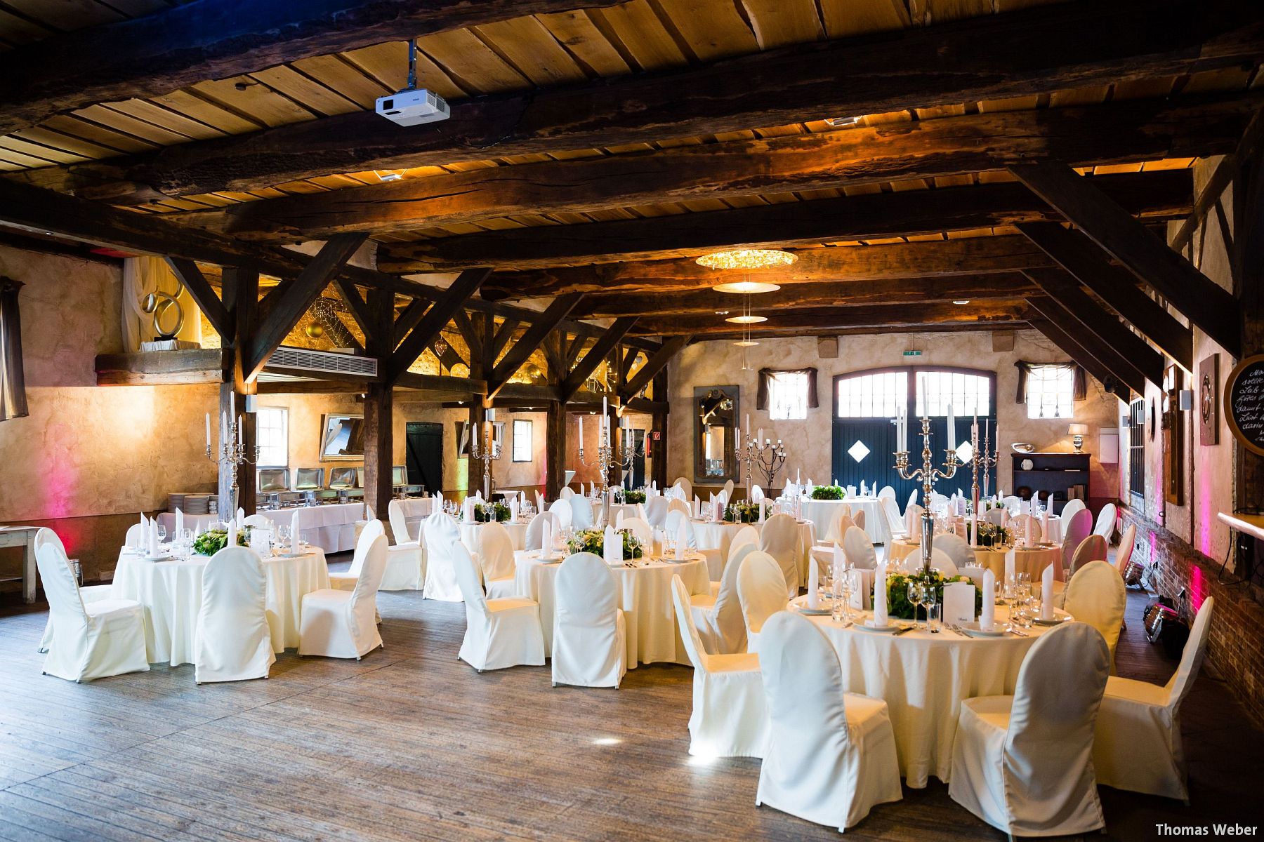 Saal für die Hochzeitsfeier auf dem Gut Horn in Gristede