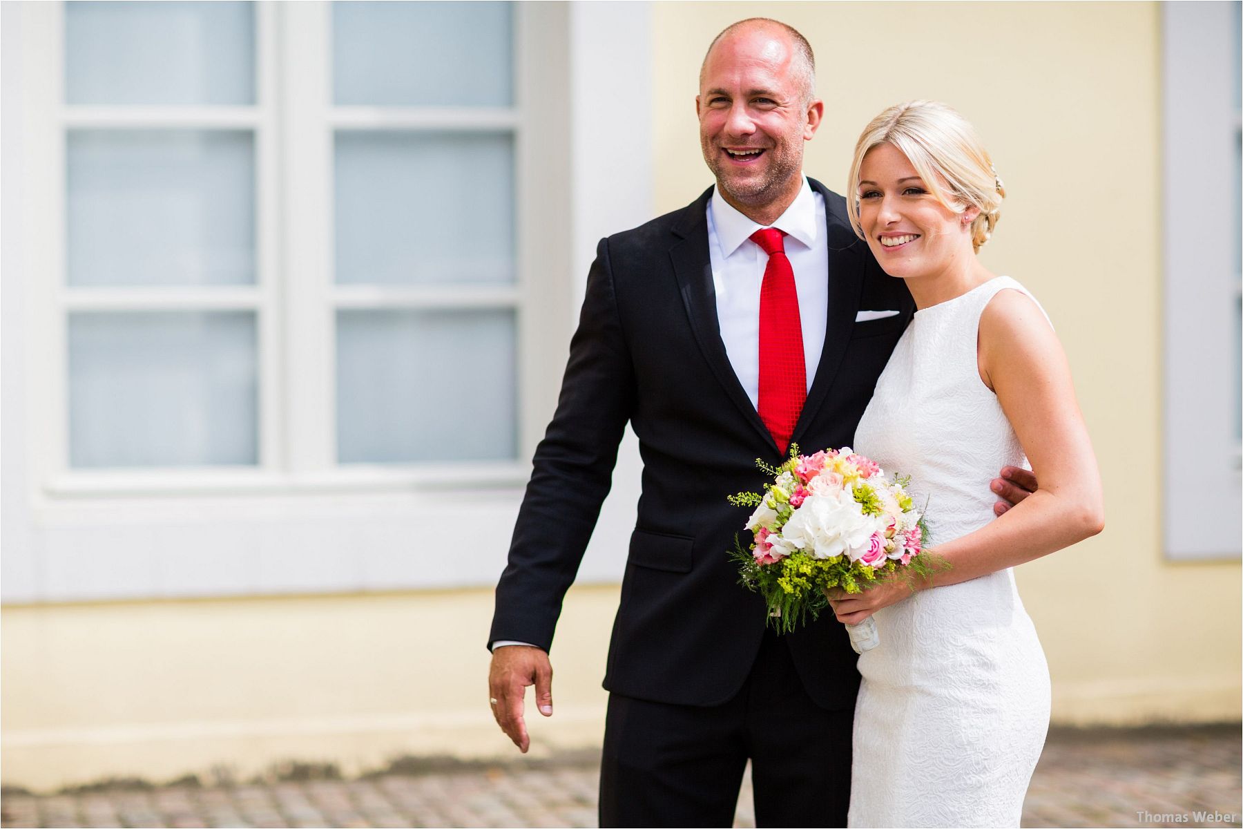 Hochzeitsfotograf Thomas Weber aus Oldenburg: Hochzeitsreportage und Hochzeitsfotos der standesamtlichen Trauung im Schloss Oldenburg, kirchlichen Hochzeit in der Lambertikirche Oldenburg und Hochzeitsfeier auf dem Gut Horn Gristede