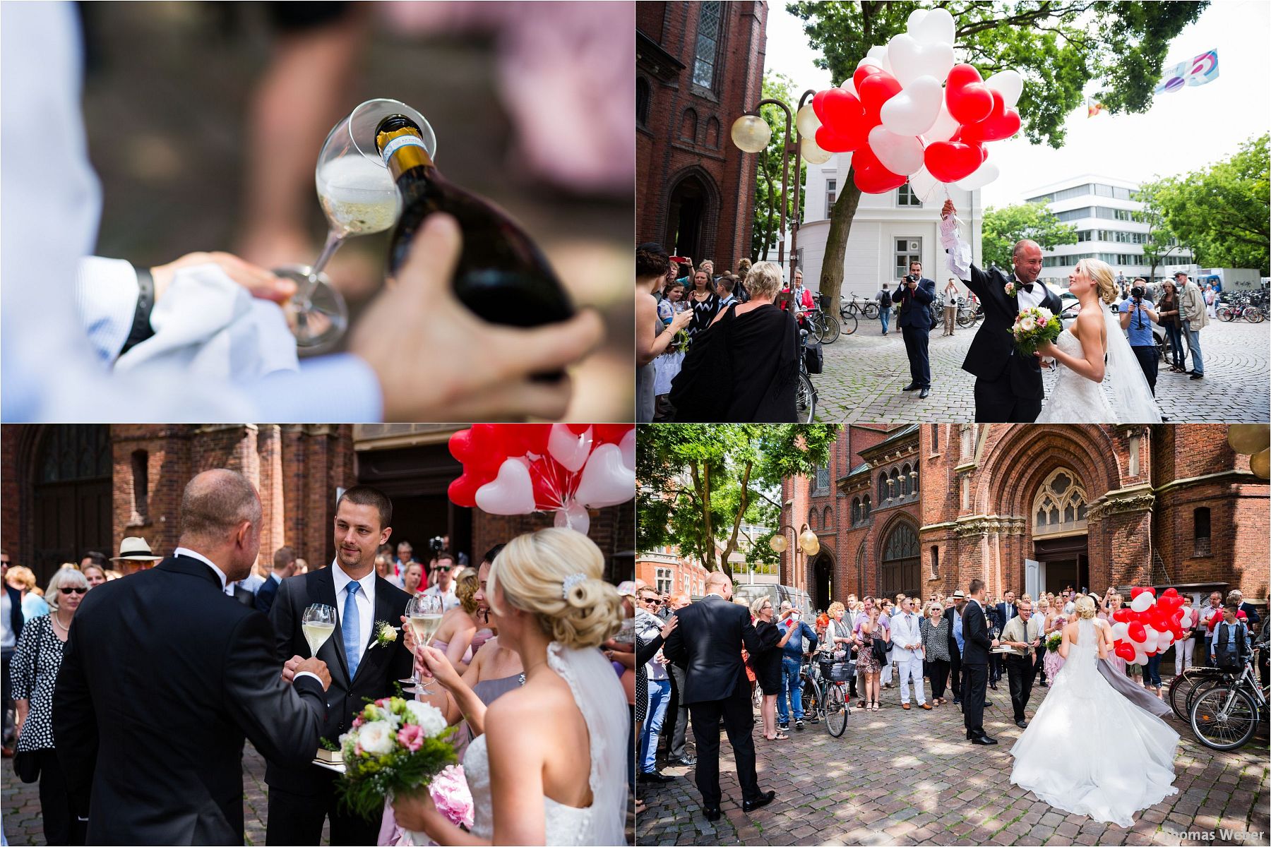 Hochzeitsfotograf Thomas Weber aus Oldenburg: Hochzeitsreportage und Hochzeitsfotos der standesamtlichen Trauung im Schloss Oldenburg, kirchlichen Hochzeit in der Lambertikirche Oldenburg und Hochzeitsfeier auf dem Gut Horn Gristede