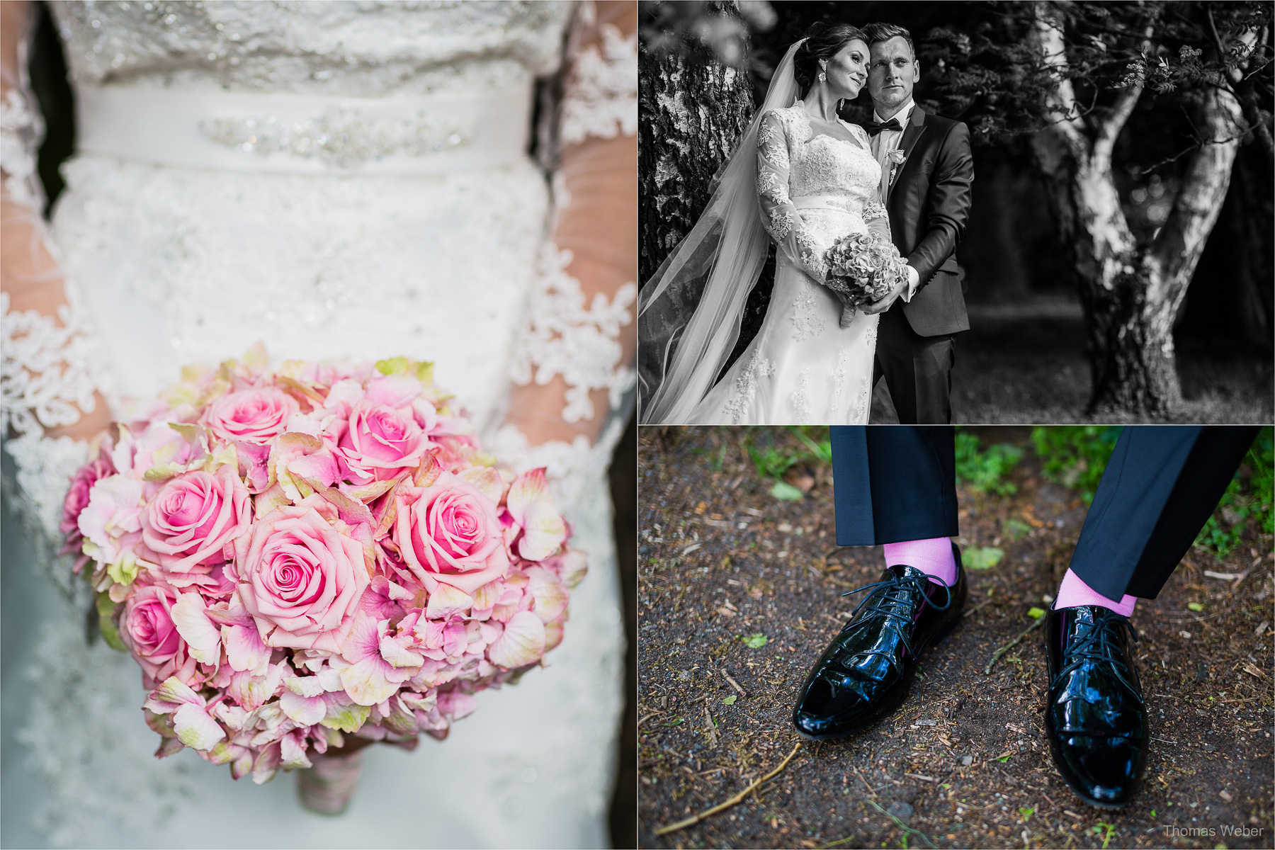 Hochzeit auf dem Gut Sandheide und Hochzeitsfeier in der Eventscheune St. Georg in Rastede, Hochzeitsfotograf Thomas Weber aus Oldenburg