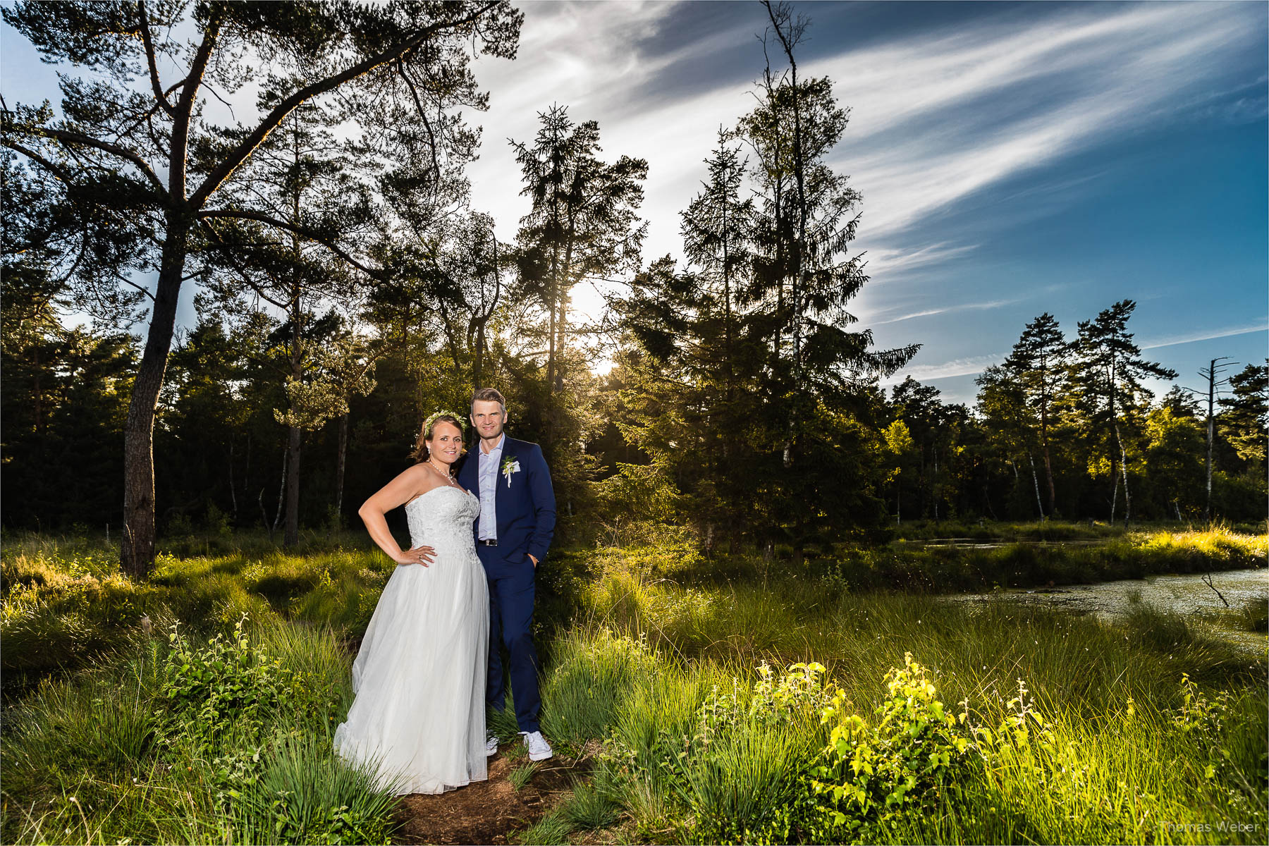 After Wedding Shooting in einer Moorlandschaft, Hochzeitsfotograf Thomas Weber aus Oldenburg