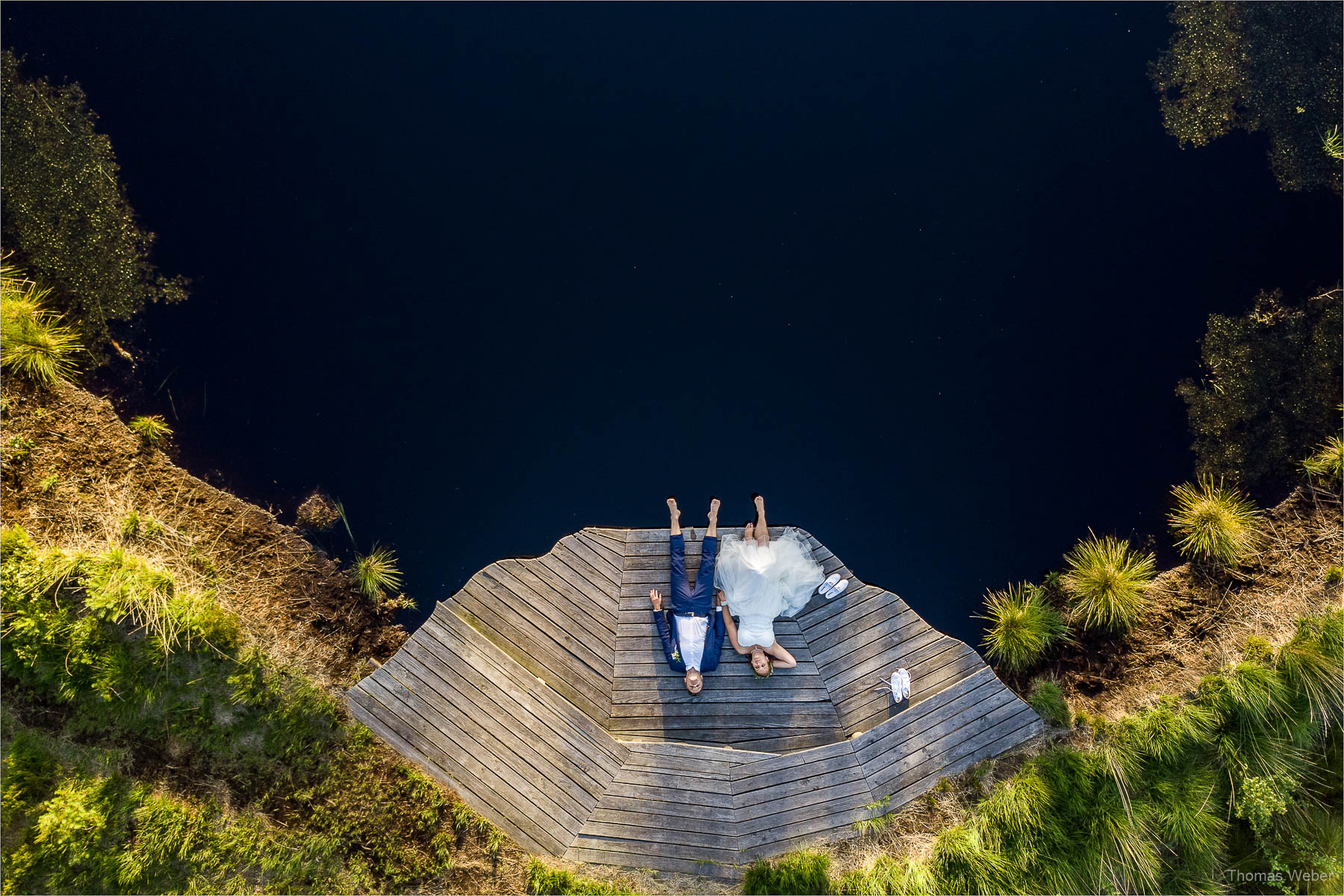 After Wedding Shooting in einer Moorlandschaft, Hochzeitsfotograf Thomas Weber aus Oldenburg