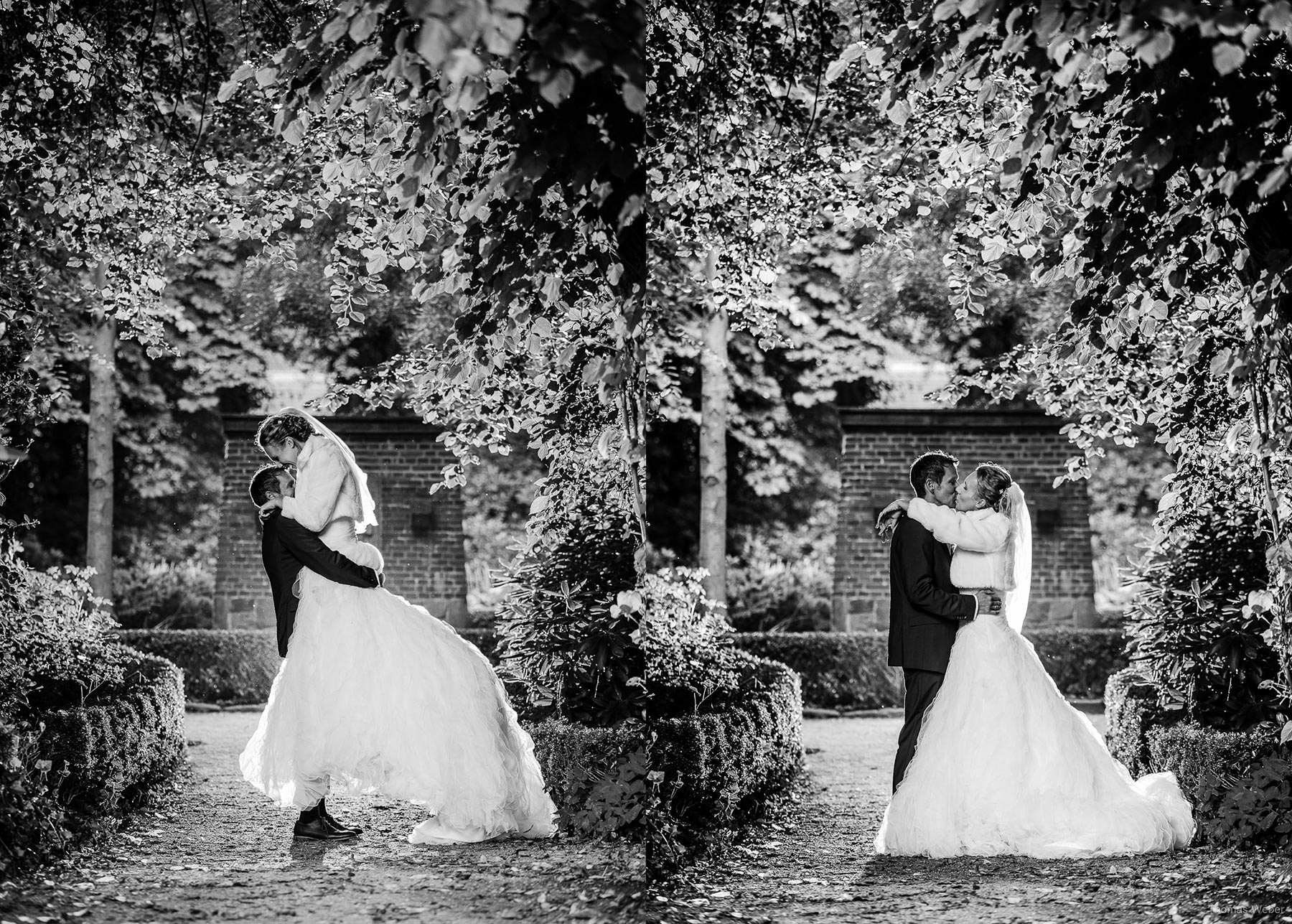 Hochzeitsfotograf auf Wangerooge, Hochzeitsfotos im Park, Hochzeitsfotograf Thomas Weber aus Oldenburg