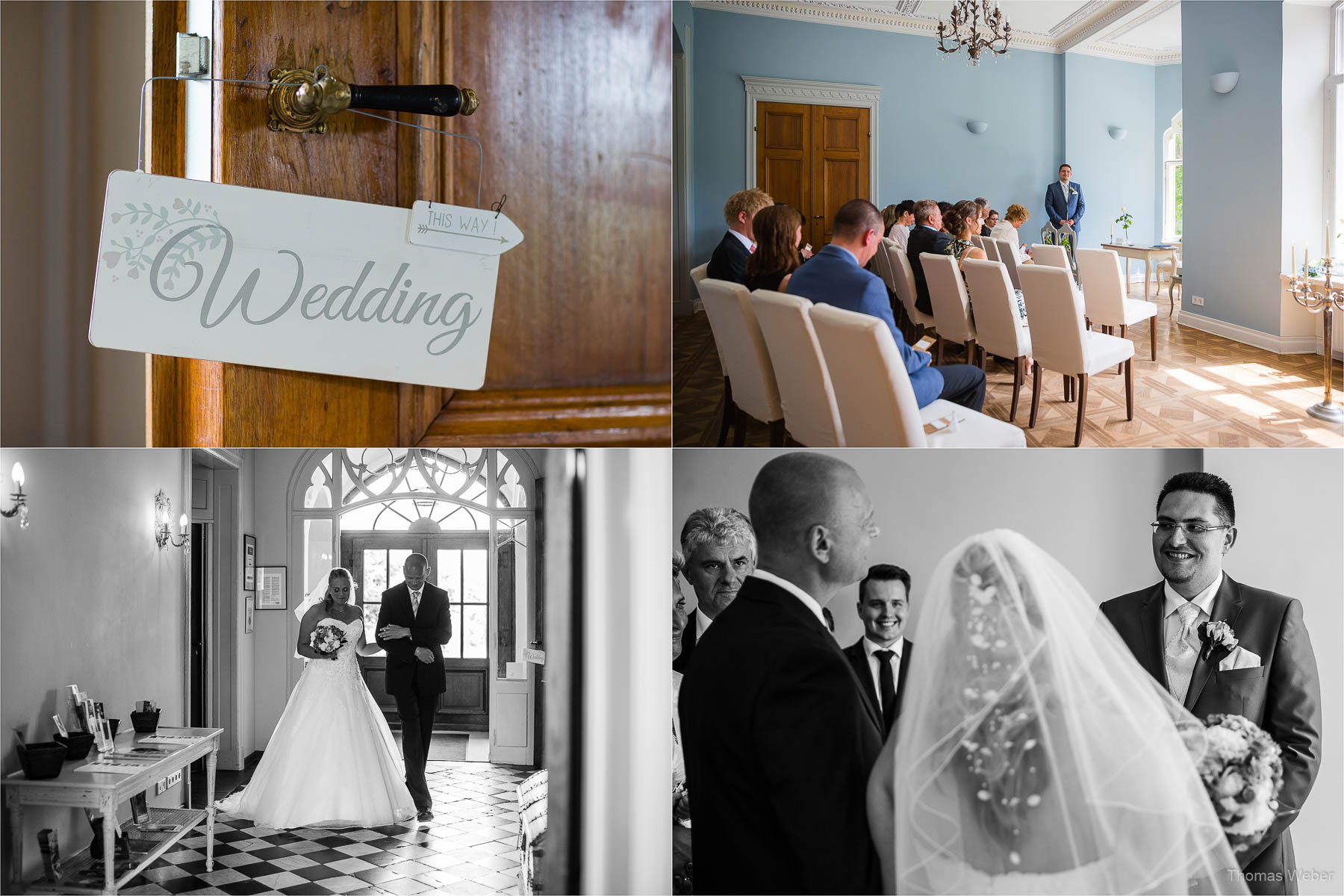 Hochzeitsfotograf bei einer Hochzeit auf Schloss Gamehl an der Ostsee: Die standesamtliche Trauung