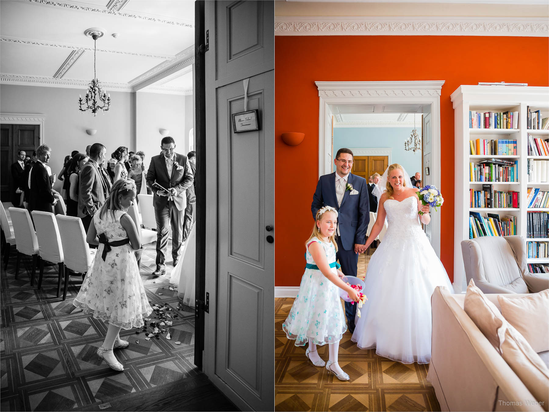 Hochzeitsfotograf bei einer Hochzeit auf Schloss Gamehl an der Ostsee: Die standesamtliche Trauung