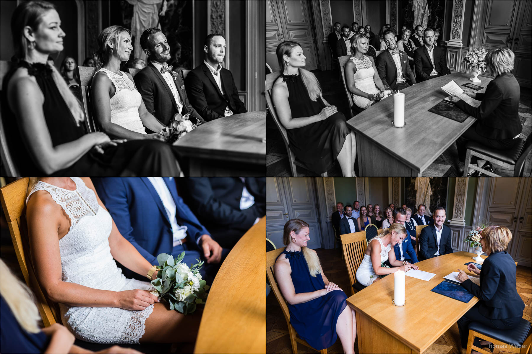 Standesamtliche Hochzeit im Palais Rastede, Hochzeitsfotograf Thomas Weber aus Oldenburg