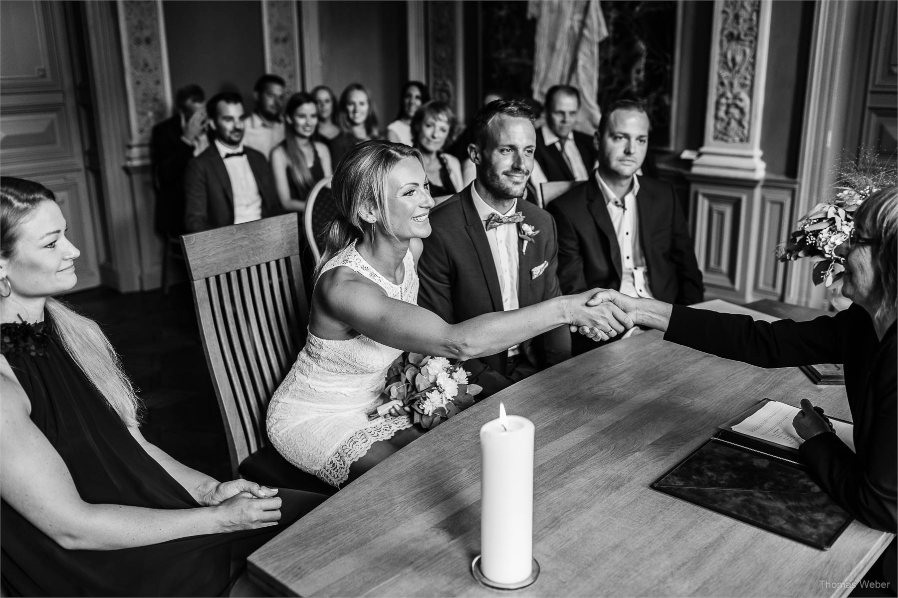 Standesamtliche Hochzeit im Palais Rastede, Hochzeitsfotograf Thomas Weber aus Oldenburg