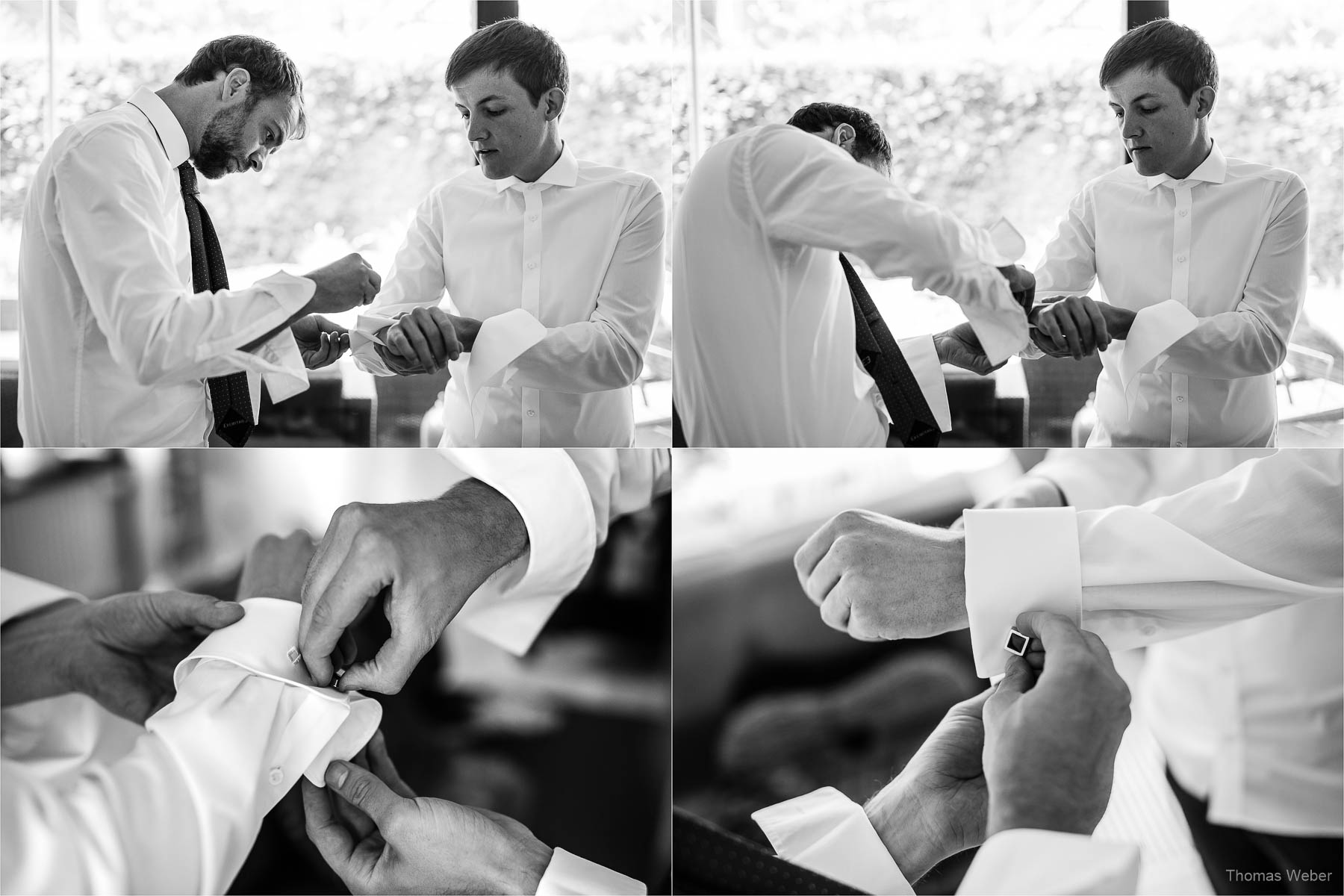 Vorbereitung des Bräutigams auf die Hochzeit, Hochzeitsfotograf Oldenburg, Thomas Weber
