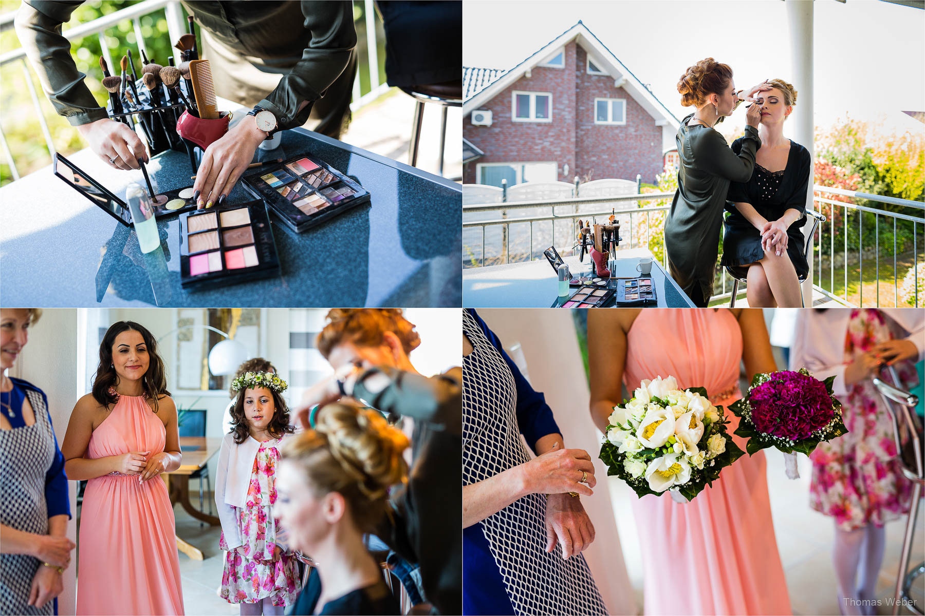 Ankleide vor der Hochzeit in Cloppenburg, Hochzeitsfotograf Oldenburg, Thomas Weber