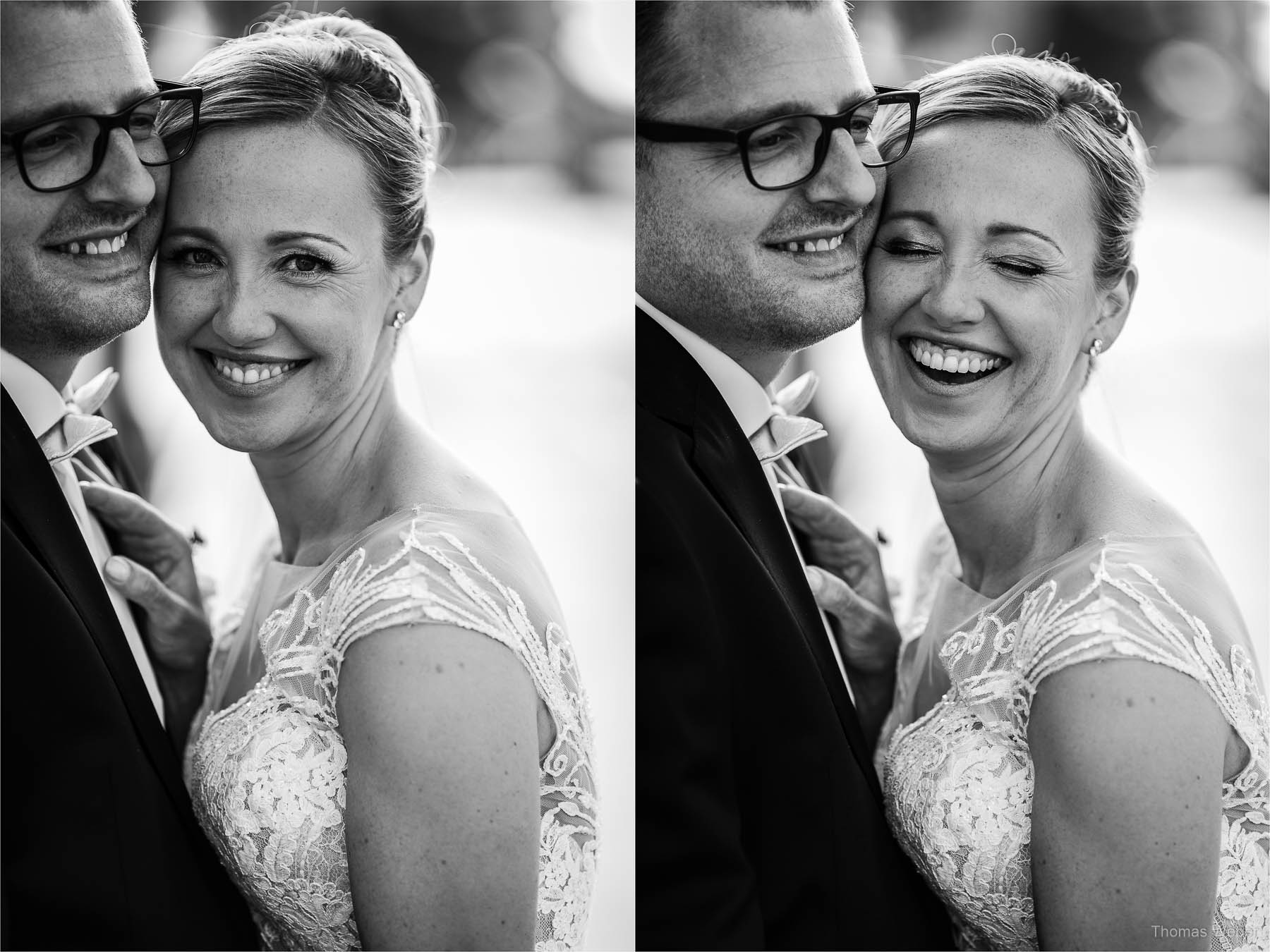 Hochzeitsfotos und Hochzeitsporträts des Hochzeitspaares, Kirchliche Hochzeit in Rastede und Hochzeitsfeier in der Scheune St. Georg Rastede, Hochzeitsfotograf Thomas Weber aus Oldenburg