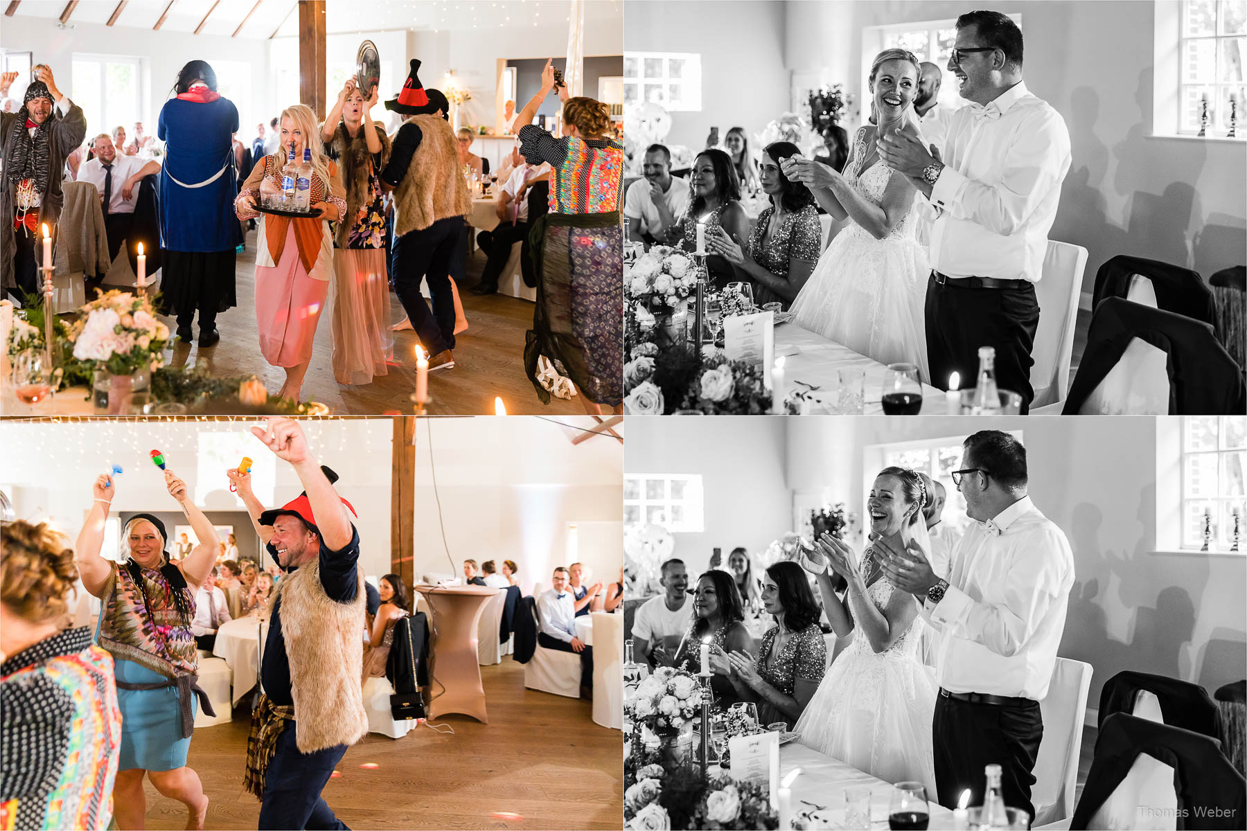 Russische Spiele auf der Hochzeitsfeier, Kirchliche Hochzeit in Rastede und Hochzeitsfeier in der Scheune St. Georg Rastede, Hochzeitsfotograf Thomas Weber aus Oldenburg