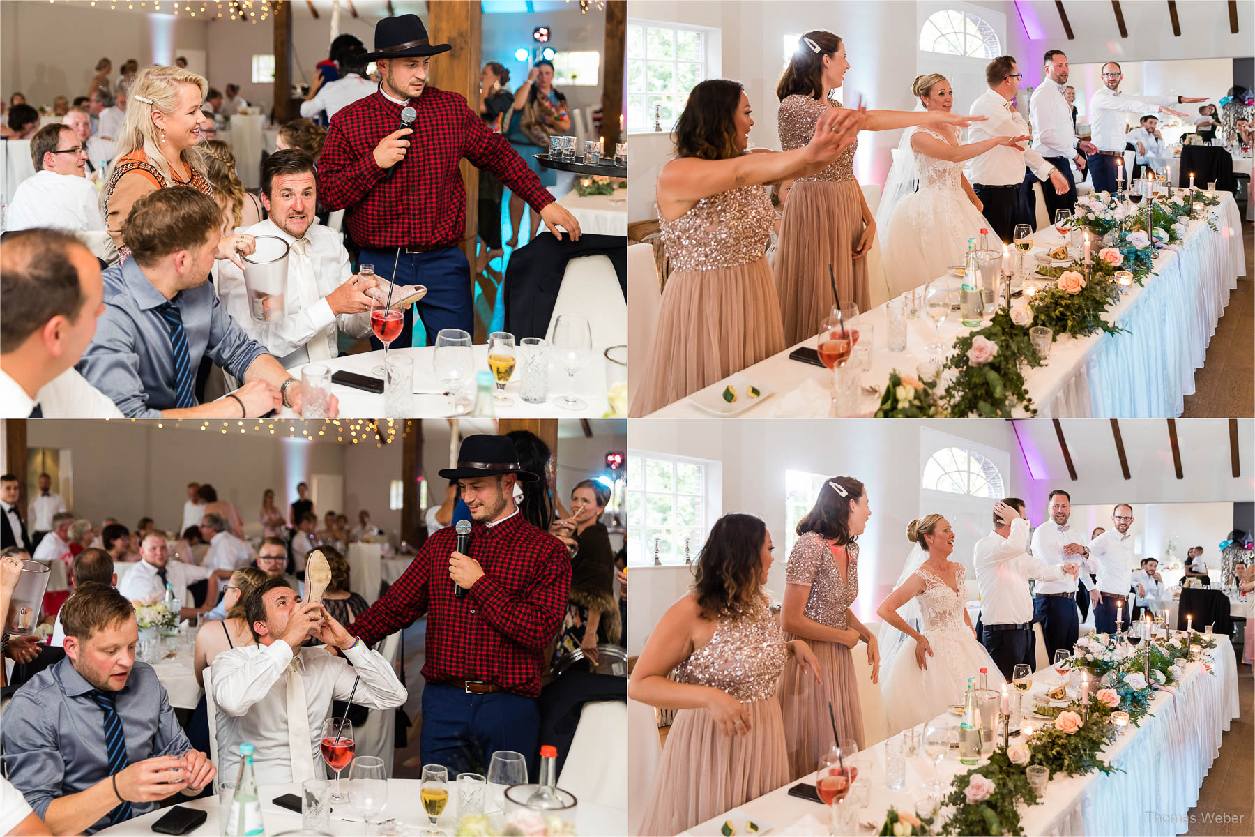 Russische Spiele auf der Hochzeitsfeier, Kirchliche Hochzeit in Rastede und Hochzeitsfeier in der Scheune St. Georg Rastede, Hochzeitsfotograf Thomas Weber aus Oldenburg