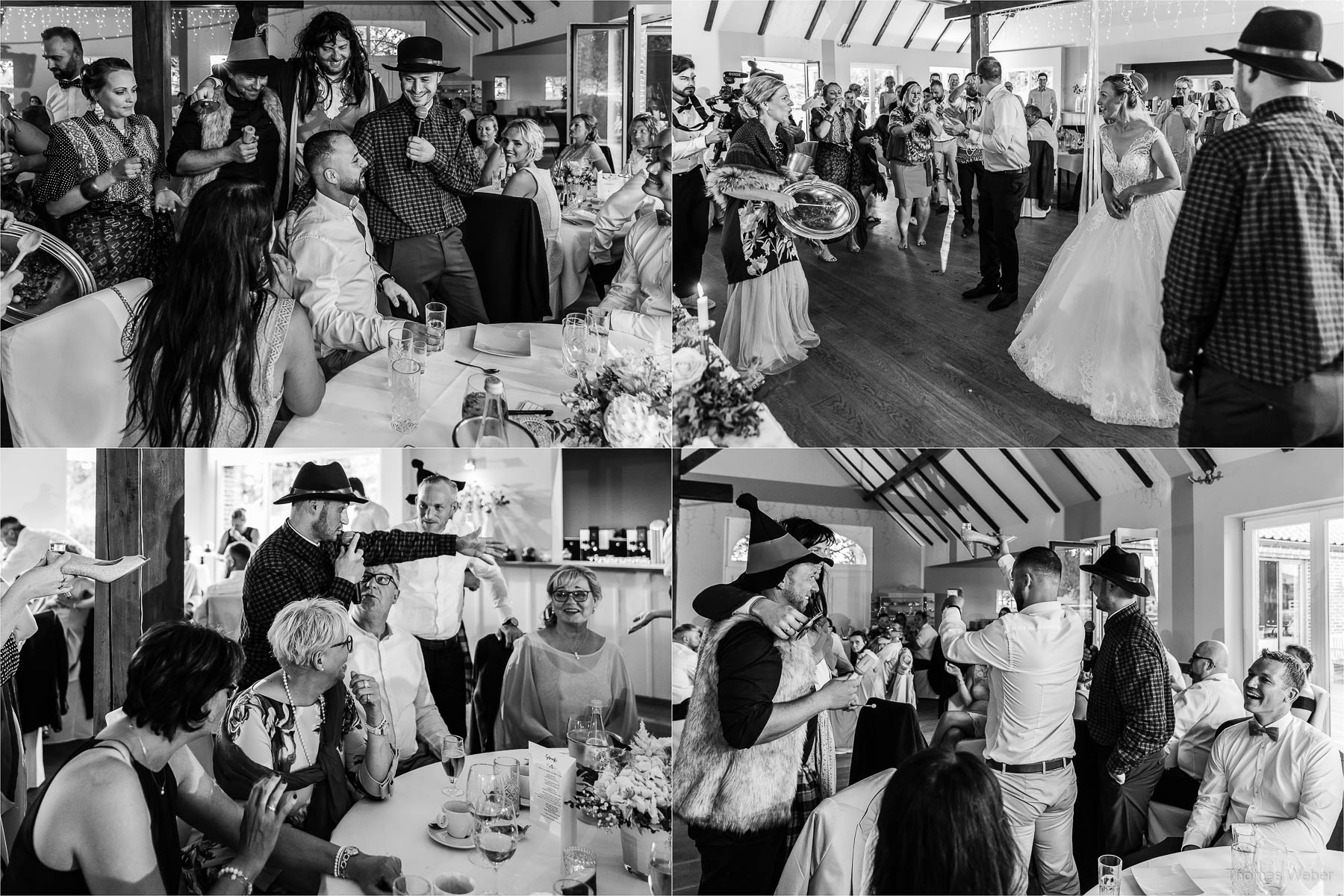 Russische Spiele auf der Hochzeitsfeier, Kirchliche Hochzeit in Rastede und Hochzeitsfeier in der Scheune St. Georg Rastede, Hochzeitsfotograf Thomas Weber aus Oldenburg