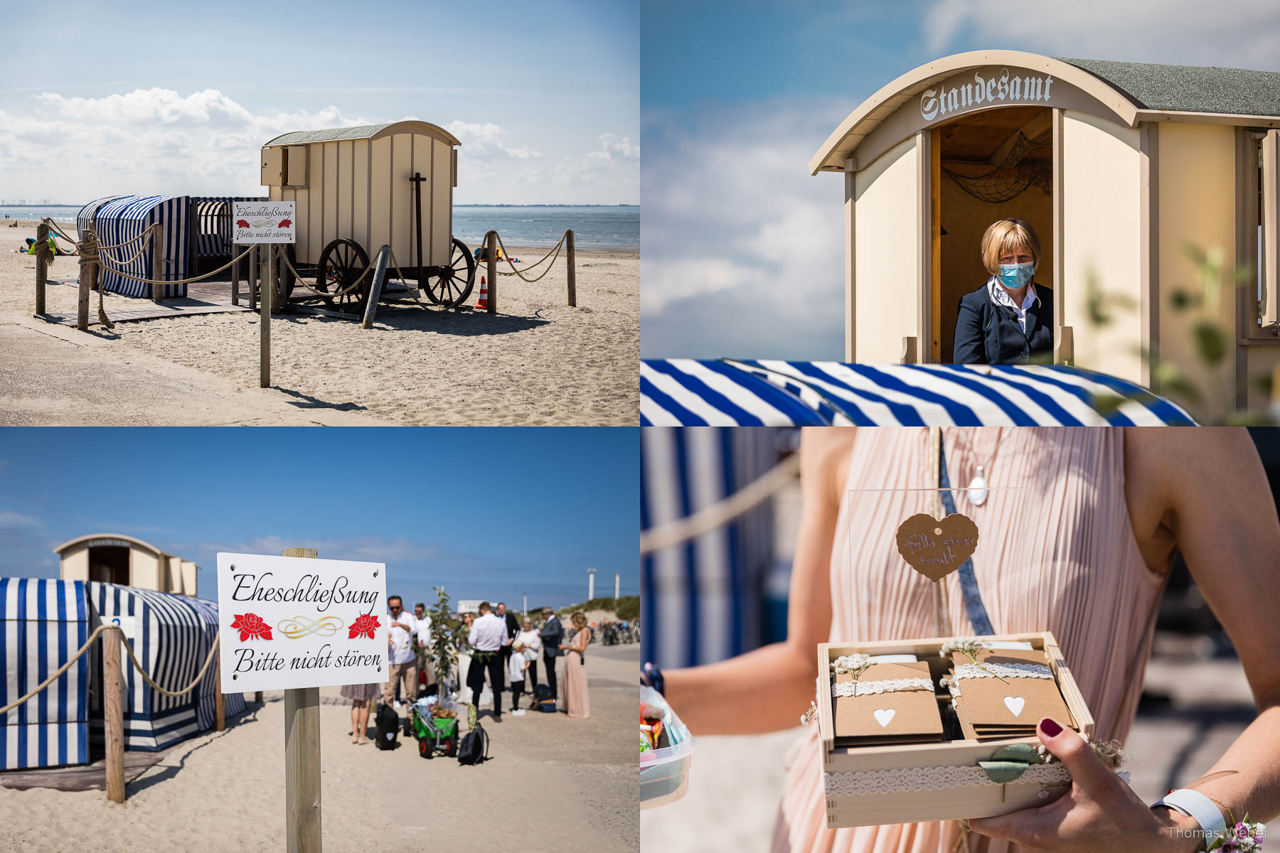 Hochzeit auf Norderney, Trauung im Badekarren, Hochzeitsfotograf Thomas Weber