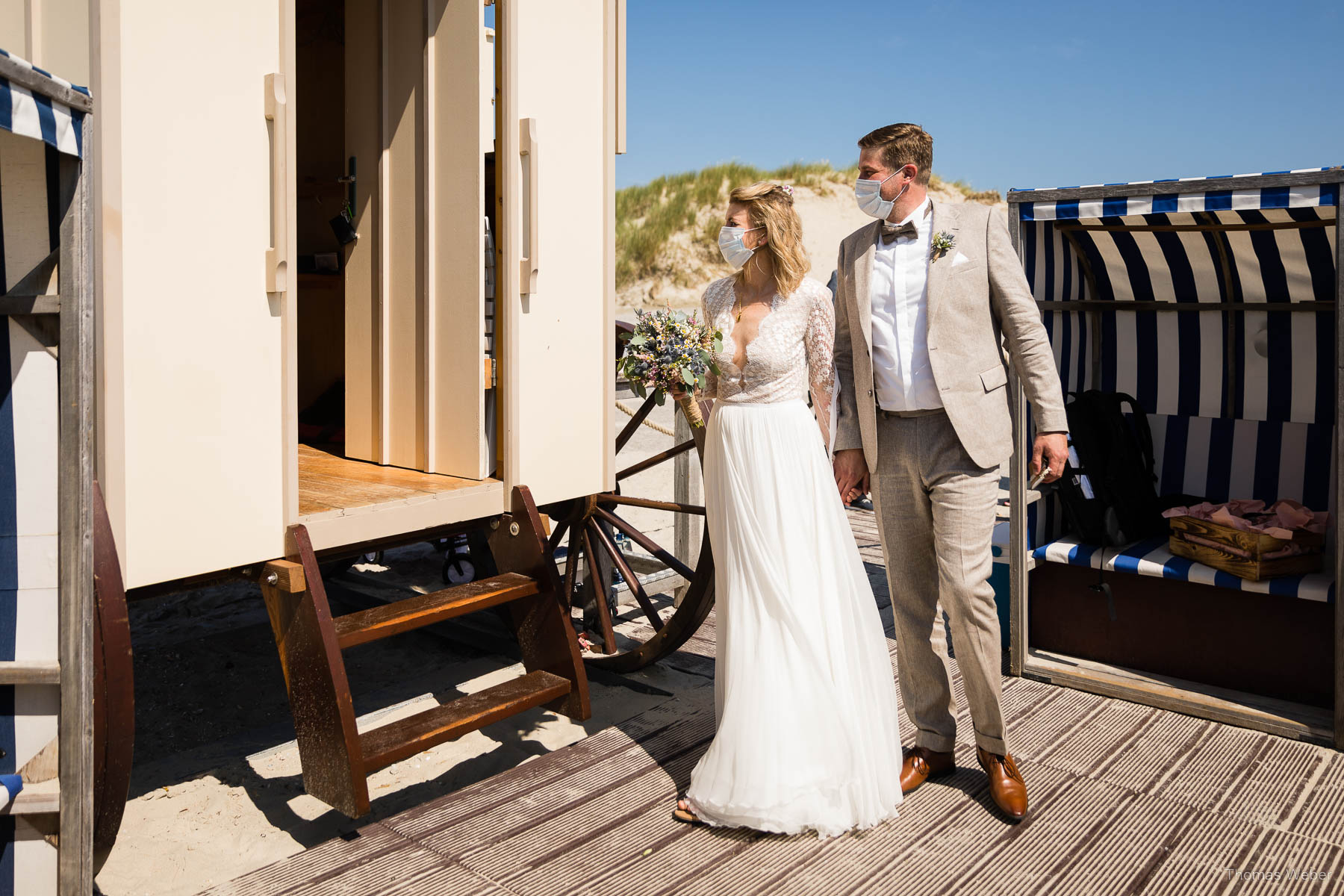 Hochzeit auf Norderney, Trauung im Badekarren, Hochzeitsfotograf Thomas Weber