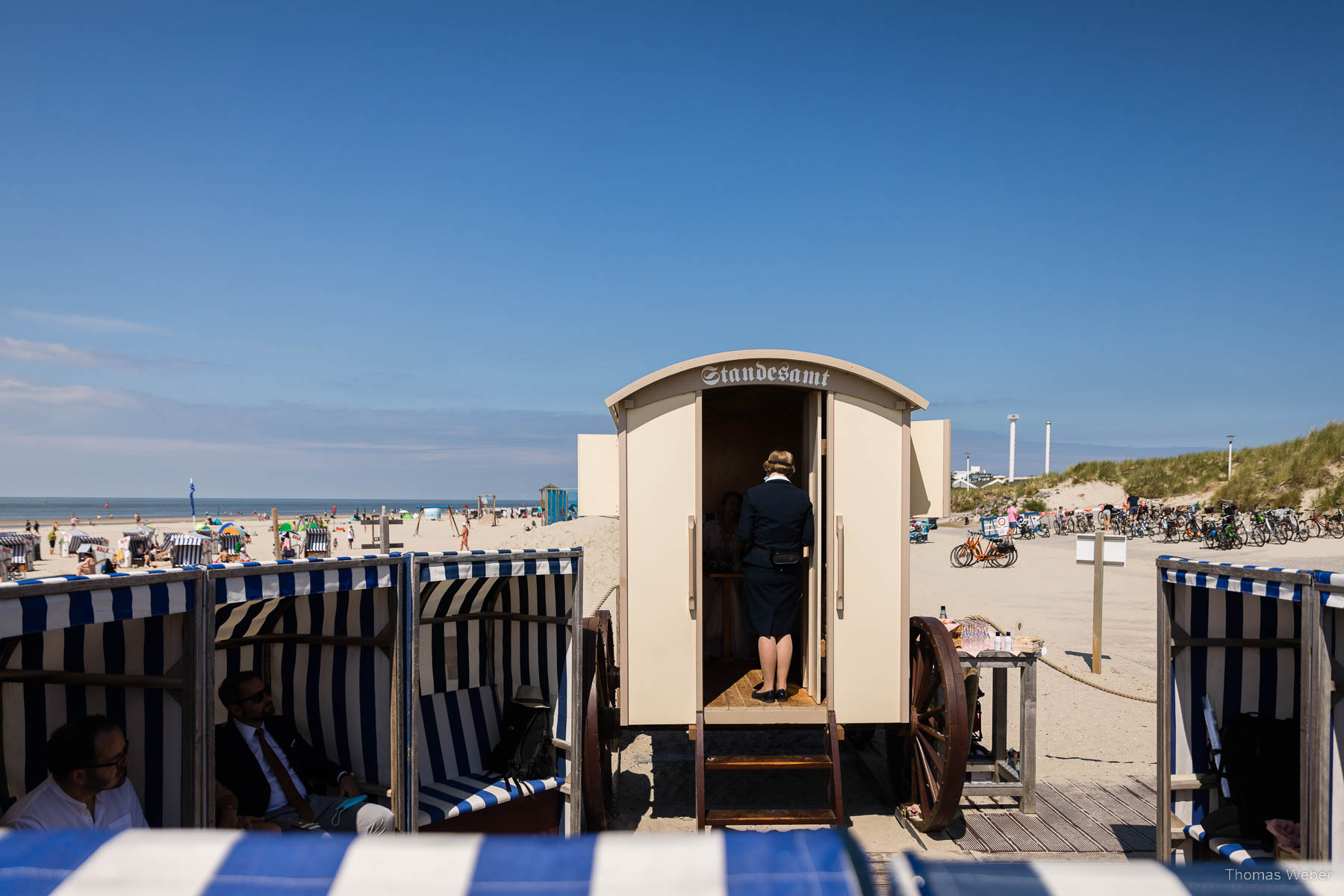 Hochzeit auf Norderney, Trauung im Badekarren, Hochzeitsfotograf Thomas Weber