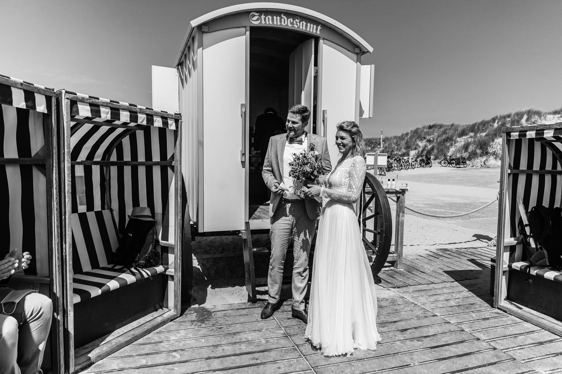 Hochzeit auf Norderney, Trauung im Badekarren, Hochzeitsfotograf Thomas Weber