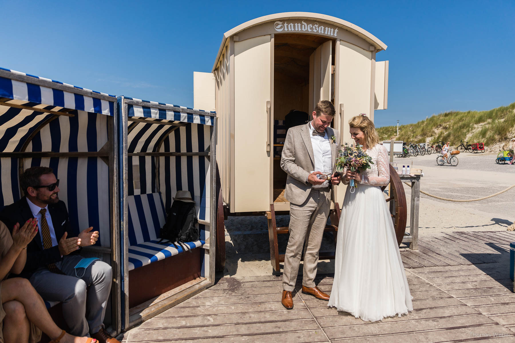 Hochzeit auf Norderney, Trauung im Badekarren, Hochzeitsfotograf Thomas Weber