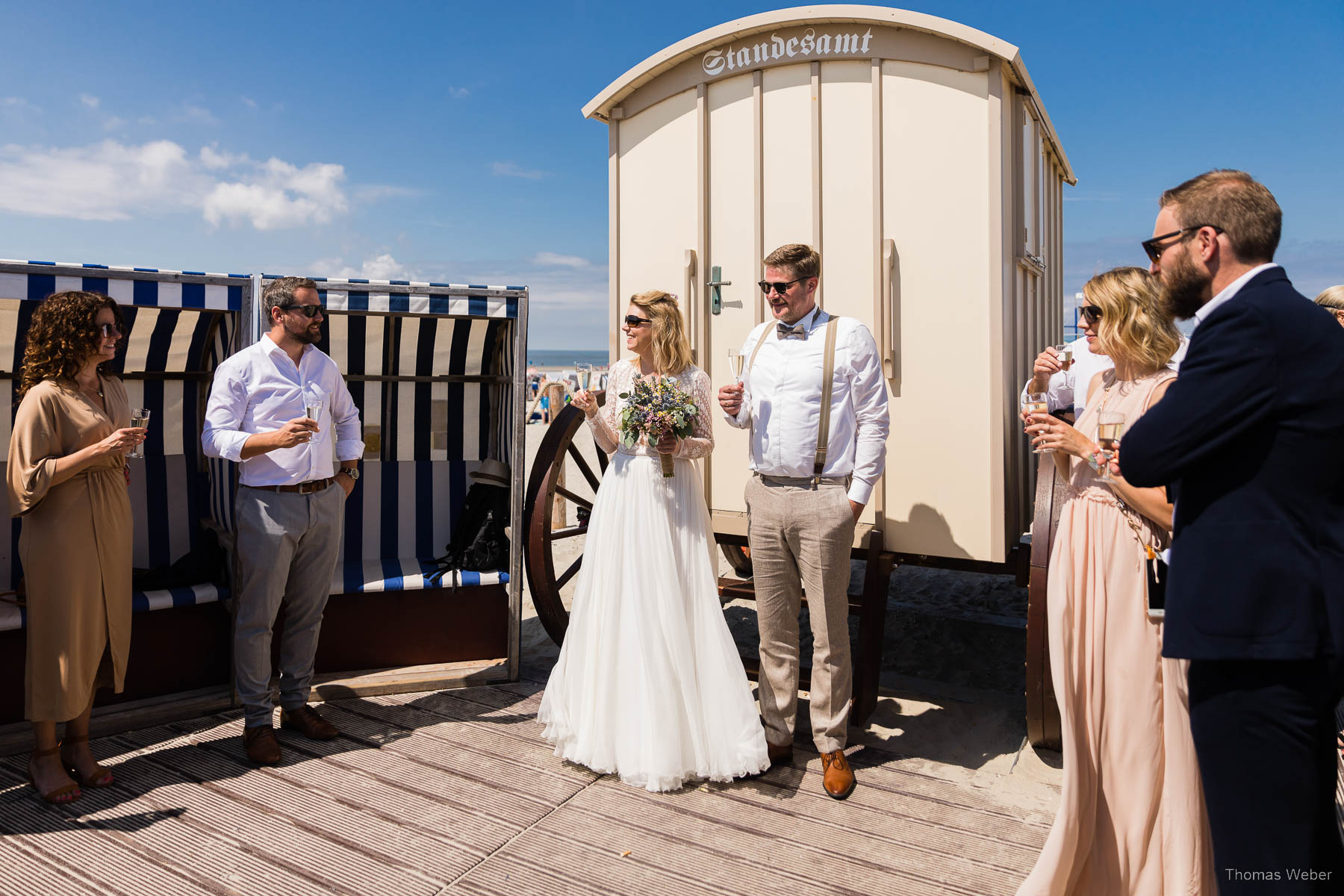 Hochzeit auf Norderney, Trauung im Badekarren, Hochzeitsfotograf Thomas Weber