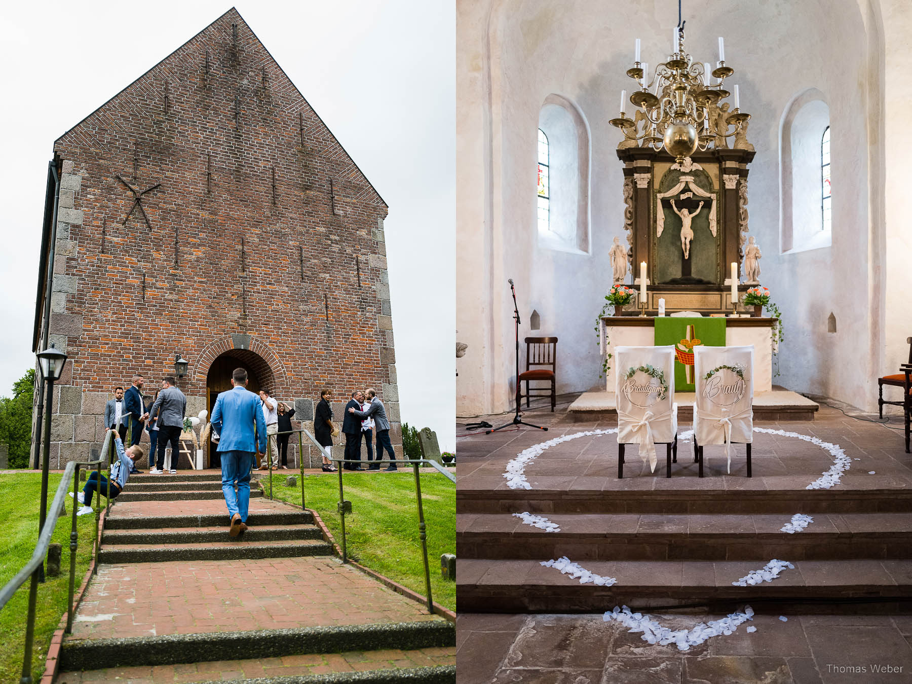 Kirchliche Trauung in Hooksiel, Hochzeitsfotograf Oldenburg