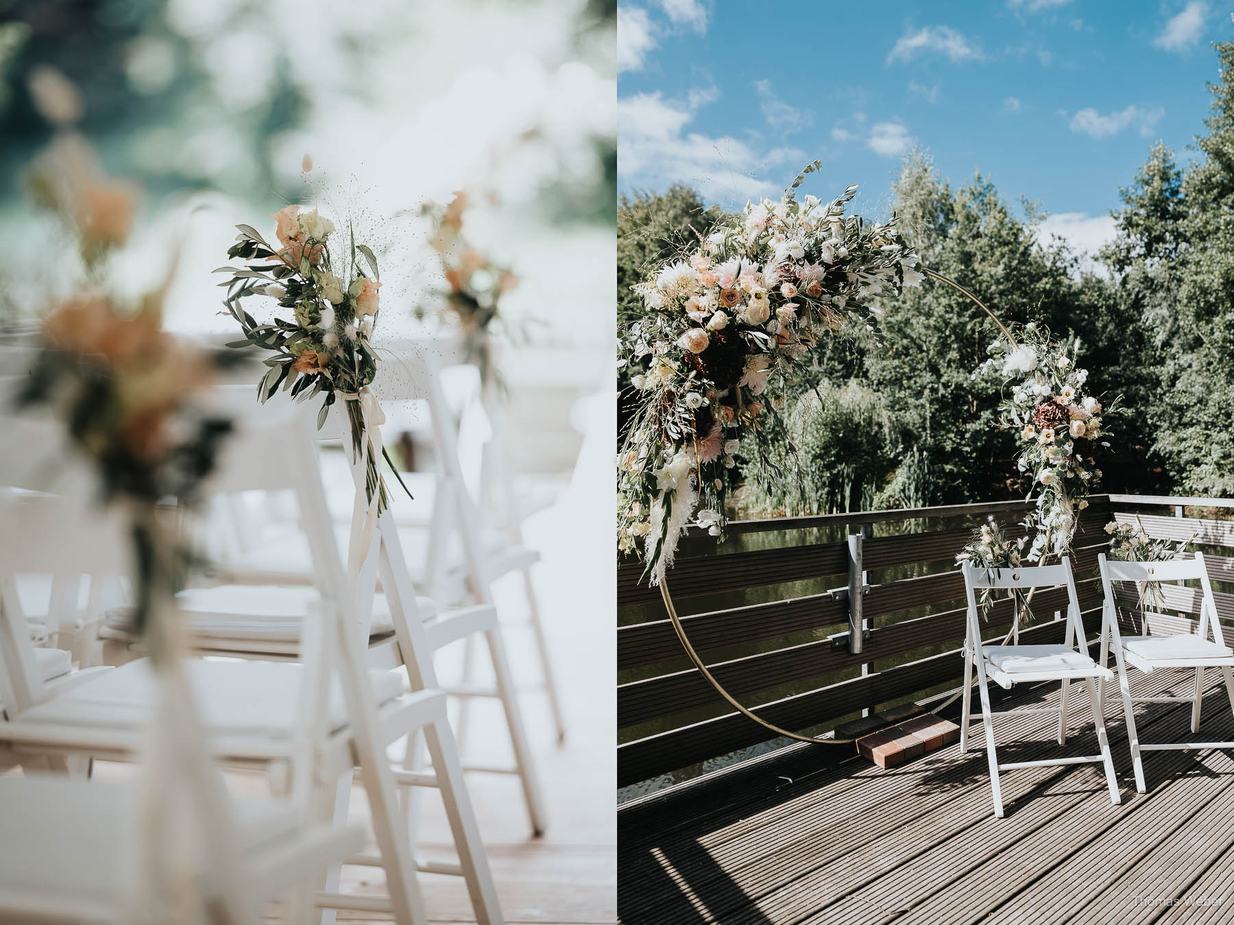 Freie Trauung am Mühlensee am Nordenholzer Hof in Hude, Hochzeitsfotograf Thomas Weber