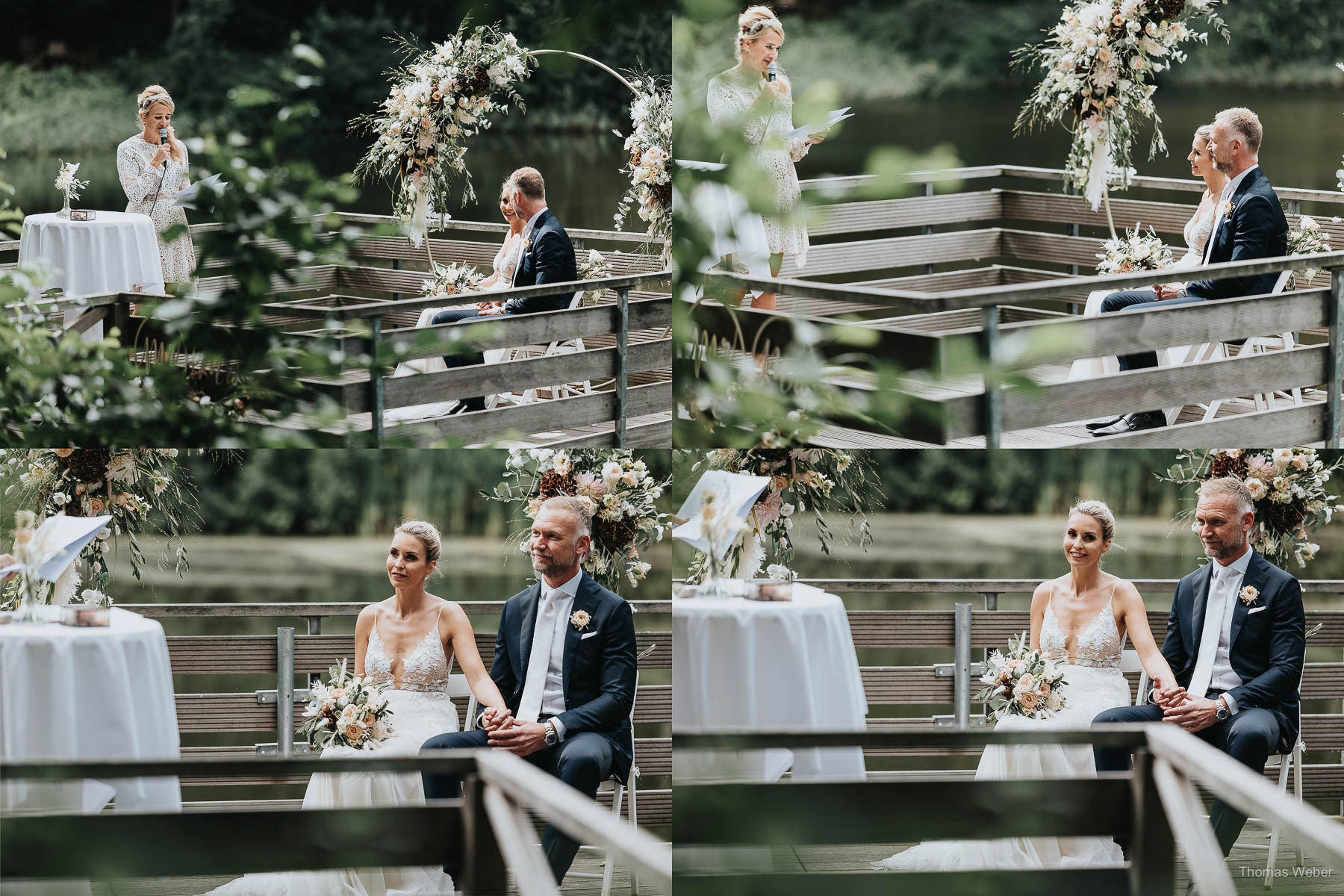 Freie Trauung am Mühlensee am Nordenholzer Hof in Hude, Hochzeitsfotograf Thomas Weber