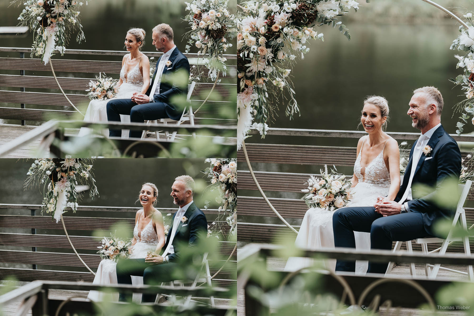 Freie Trauung am Mühlensee am Nordenholzer Hof in Hude, Hochzeitsfotograf Thomas Weber