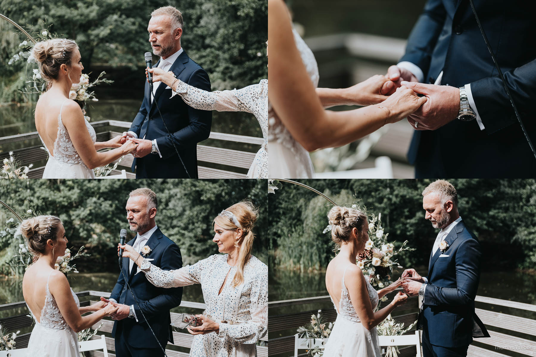 Freie Trauung am Mühlensee am Nordenholzer Hof in Hude, Hochzeitsfotograf Thomas Weber