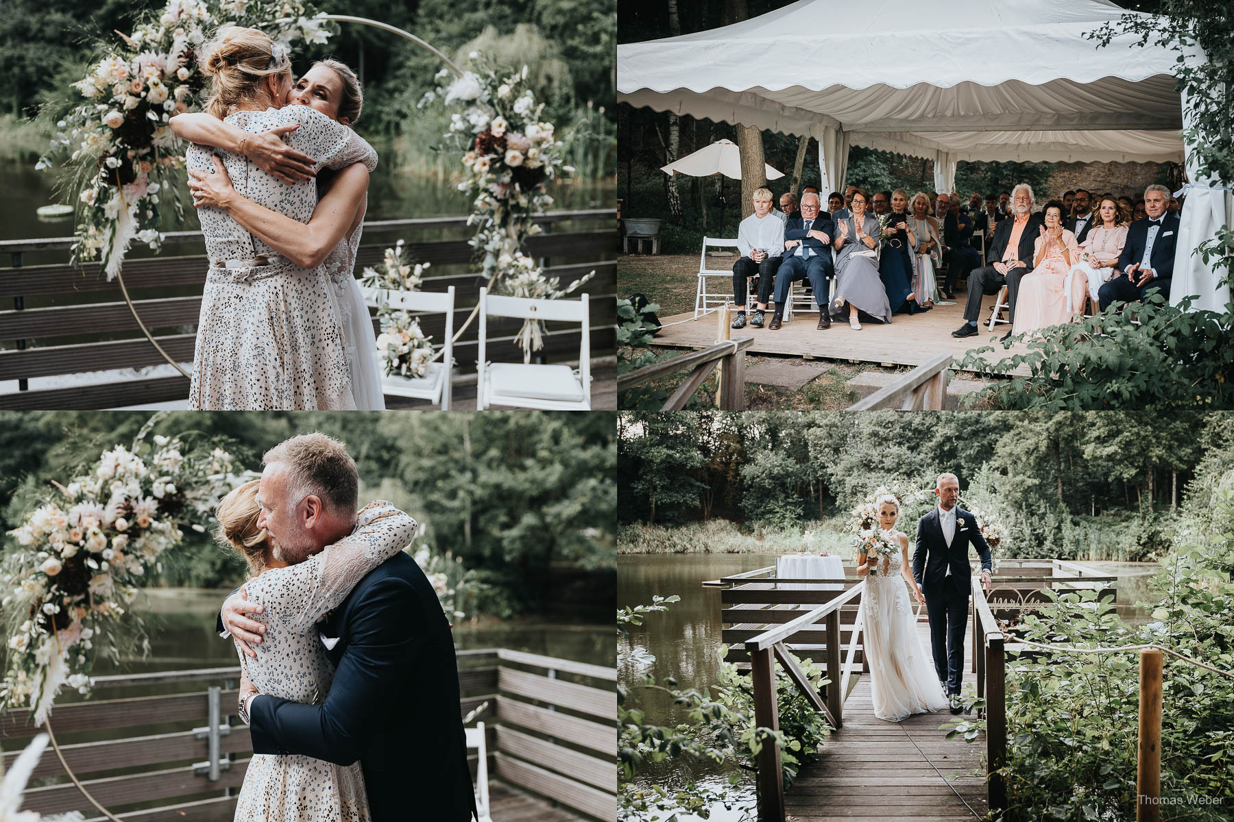 Freie Trauung am Mühlensee am Nordenholzer Hof in Hude, Hochzeitsfotograf Thomas Weber