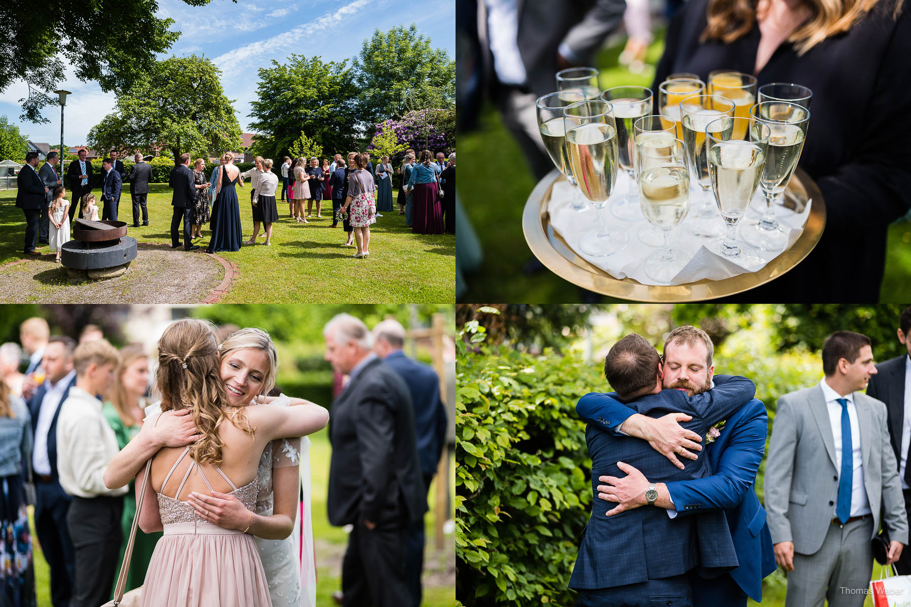 Hochzeitsempfang nach der kirchlichen Trauung in Rastede, Thomas Weber, Hochzeitsfotograf