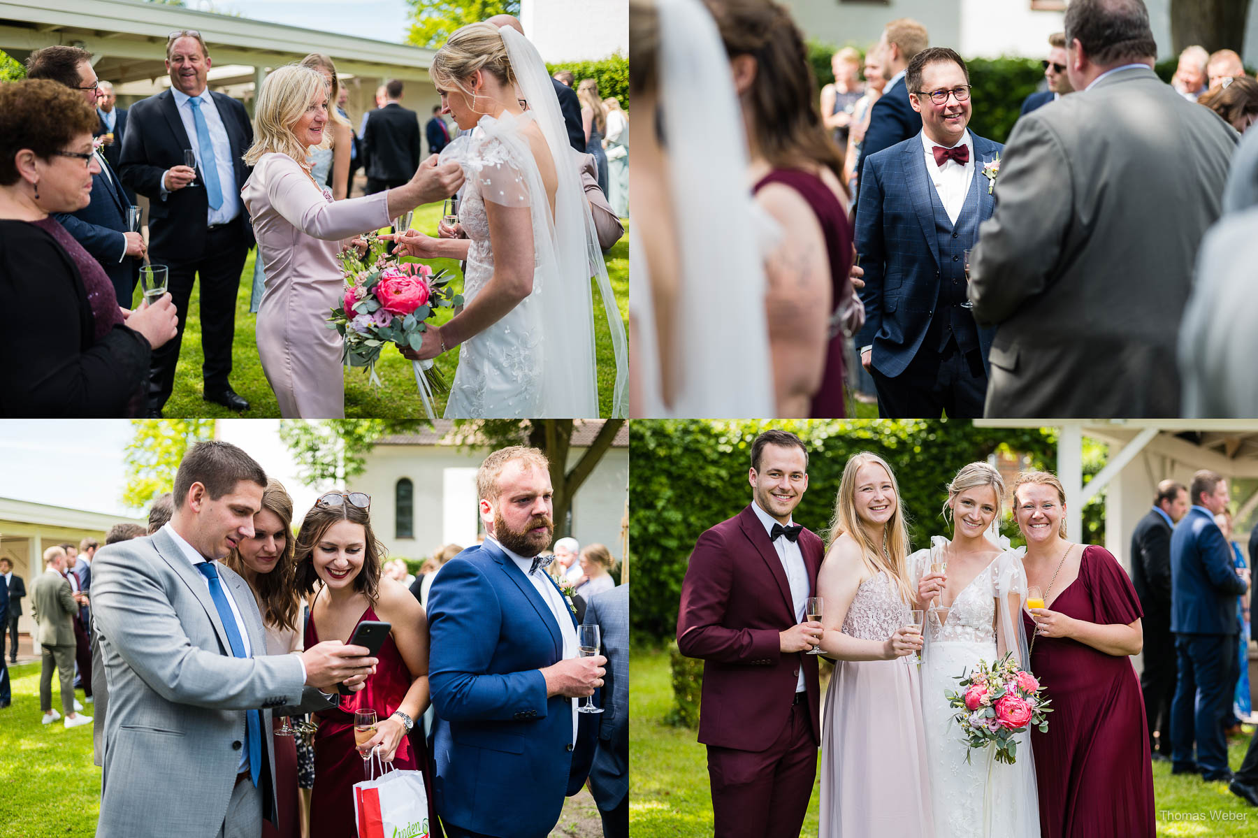 Hochzeitsempfang nach der kirchlichen Trauung in Rastede, Thomas Weber, Hochzeitsfotograf