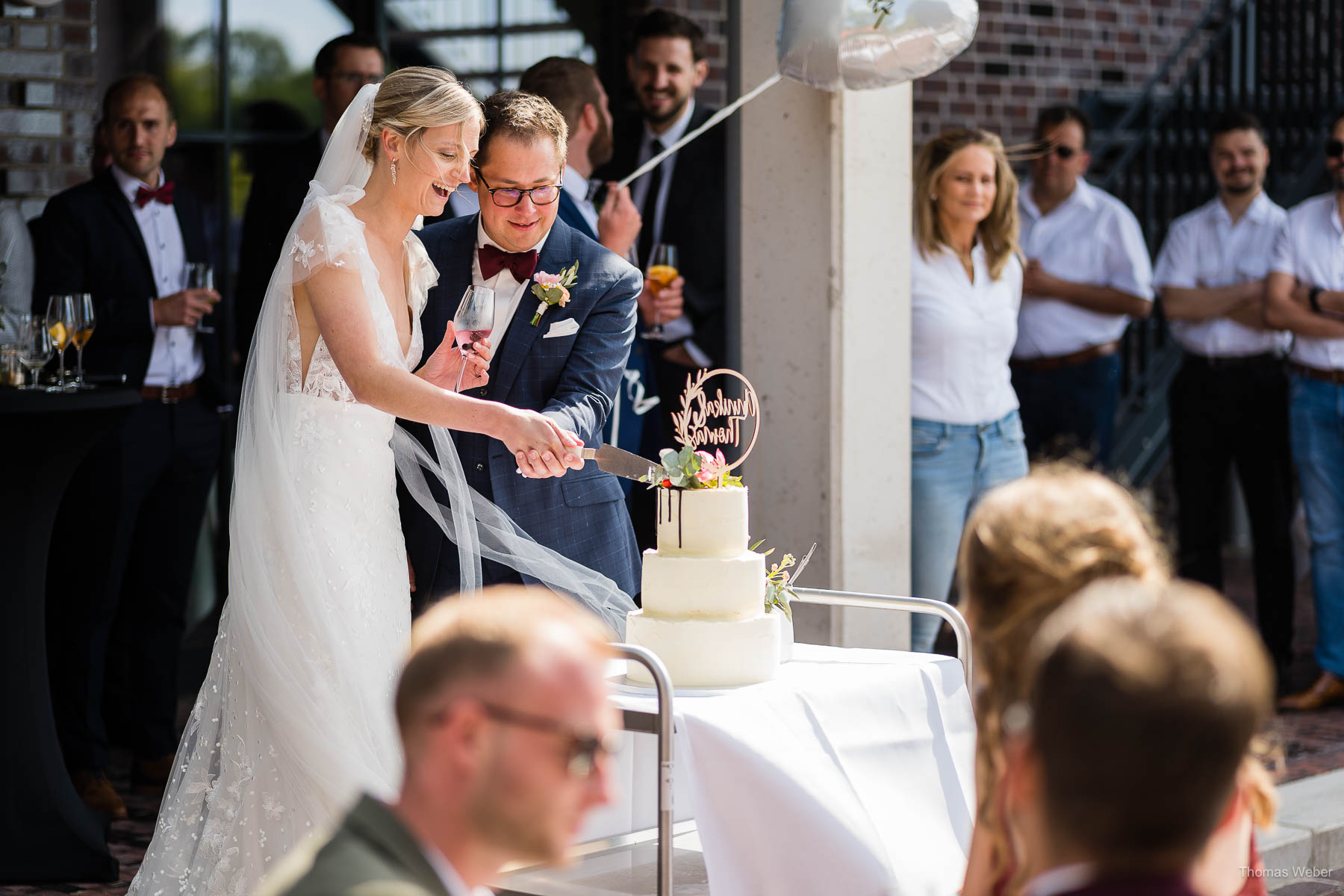 Hochzeitsempfang an der Meyerei Rastede am Zollhaus Rastede, Hochzeitsfotograf Thomas Weber aus Oldenburg