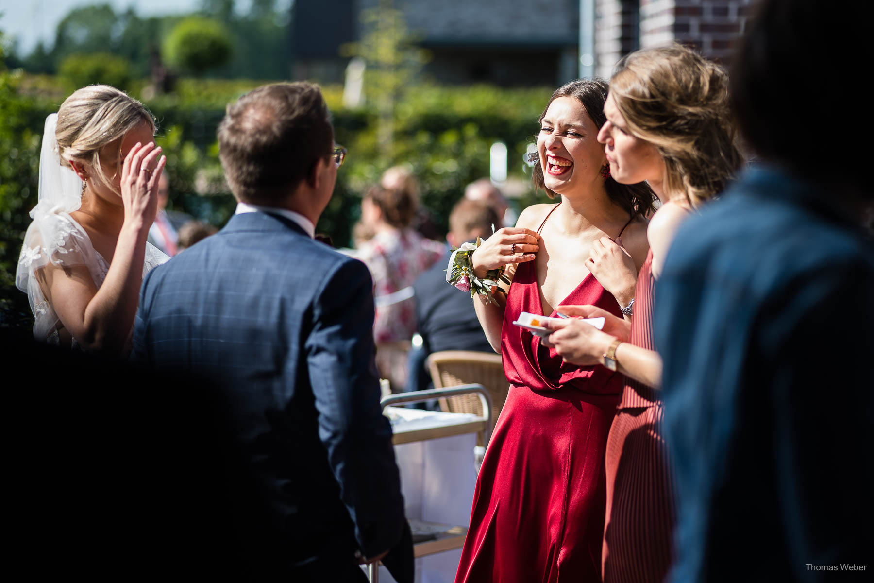 Hochzeitsempfang an der Meyerei Rastede am Zollhaus Rastede, Hochzeitsfotograf Thomas Weber aus Oldenburg