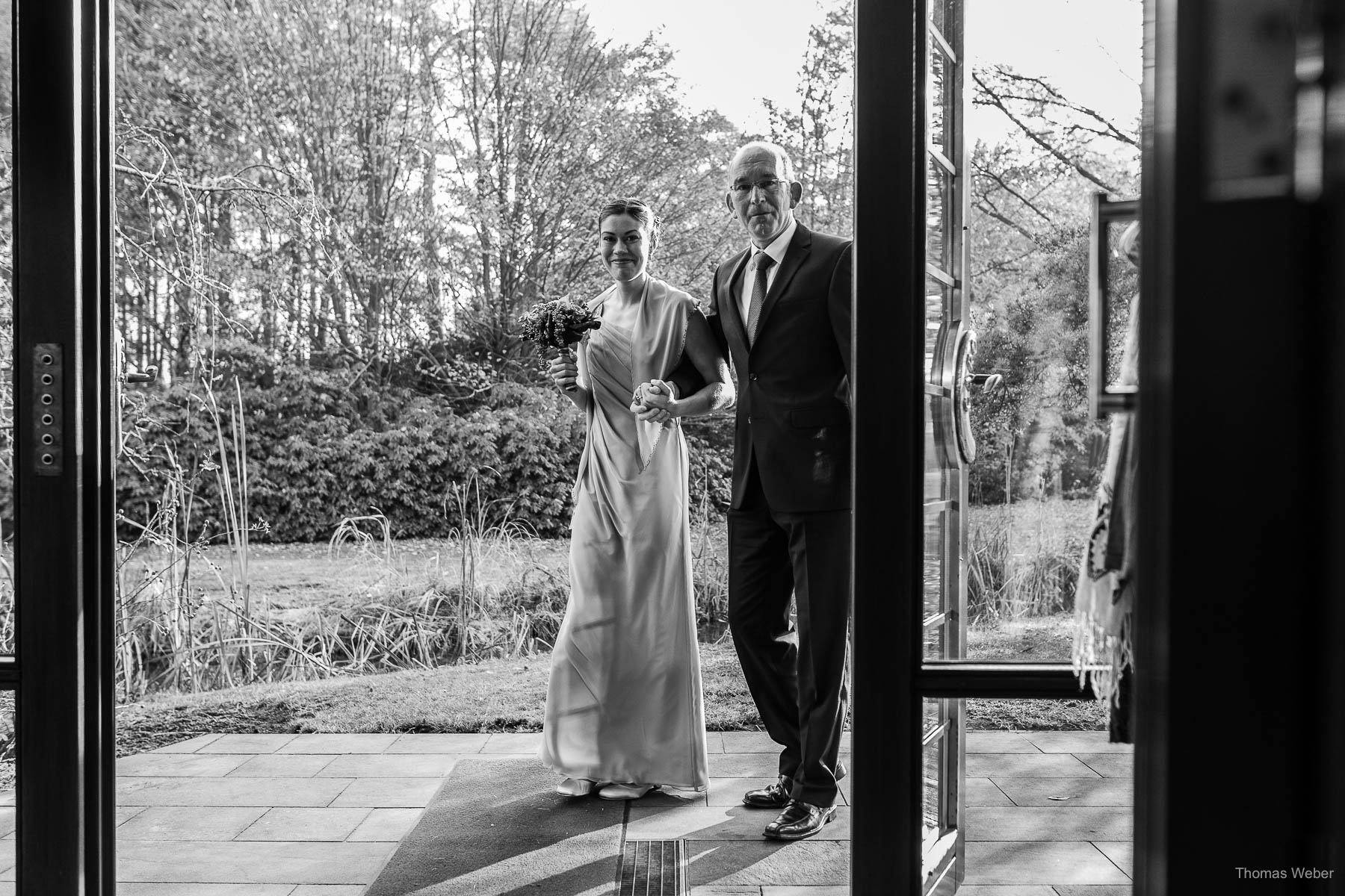 Ankunft der Braut auf dem Gut Sandheide, Thomas Weber, Hochzeitsfotograf Oldenburg