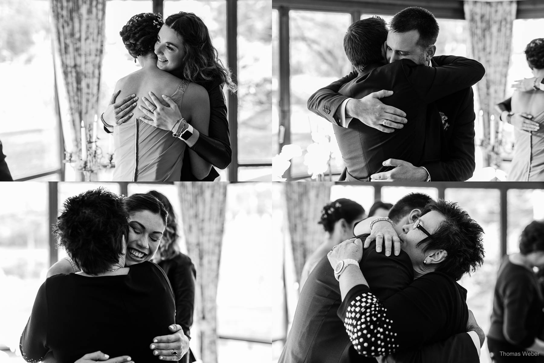 Gratulation der Gäste nach der Hochzeit auf dem Gut Sandheide in Hatten, Hochzeitsfotograf Thomas Weber aus Oldenburg