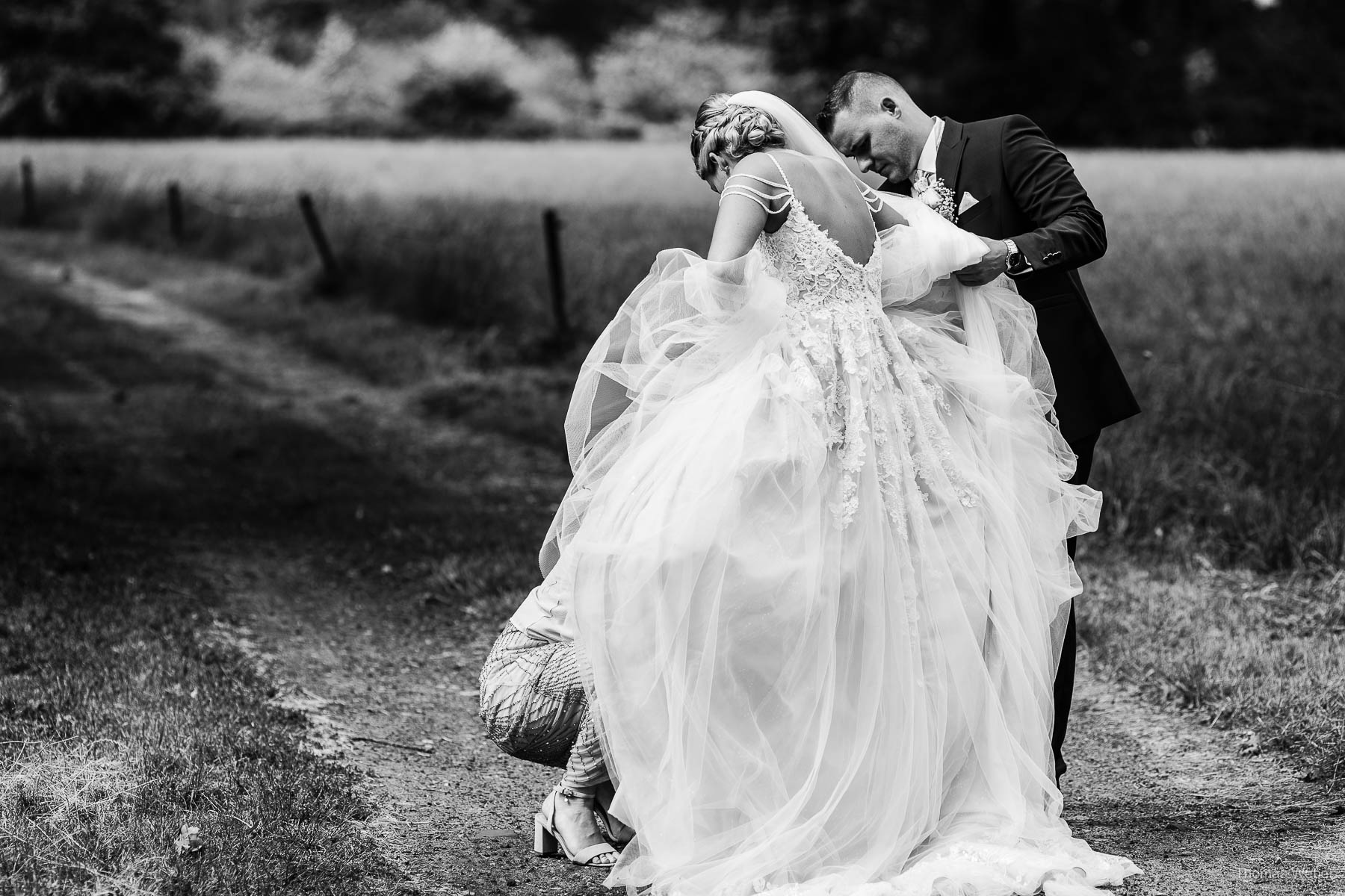 Hochzeitsfotos des Brautpaares in Bad Zwischenahn, Oldenburg und Rastede, Hochzeitsfotograf Thomas Weber