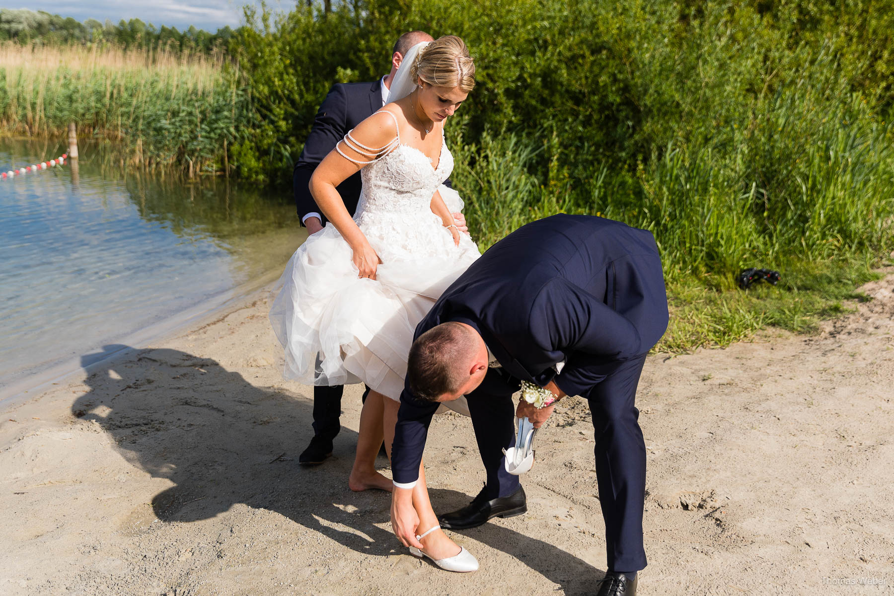 Hochzeitsfotos des Brautpaares in Bad Zwischenahn, Oldenburg und Rastede, Hochzeitsfotograf Thomas Weber