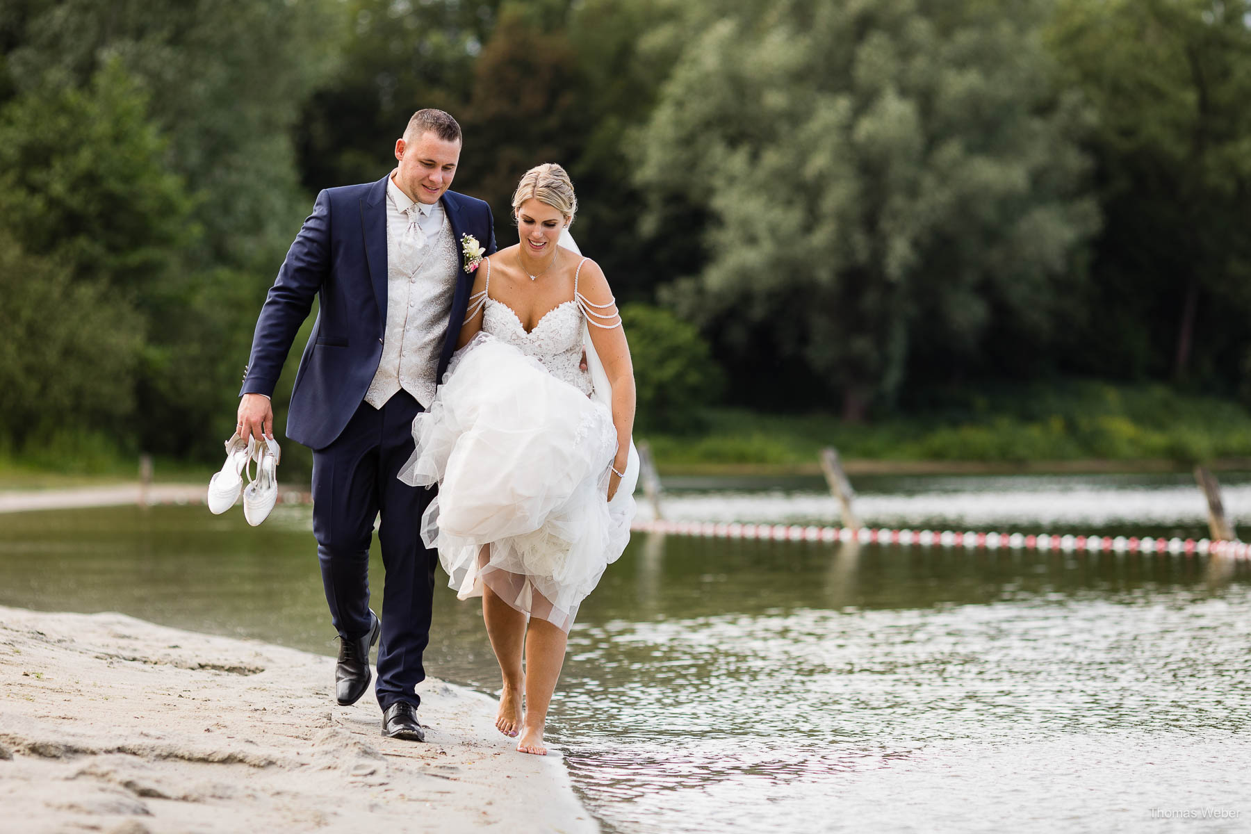 Hochzeitsfotos des Brautpaares in Bad Zwischenahn, Oldenburg und Rastede, Hochzeitsfotograf Thomas Weber
