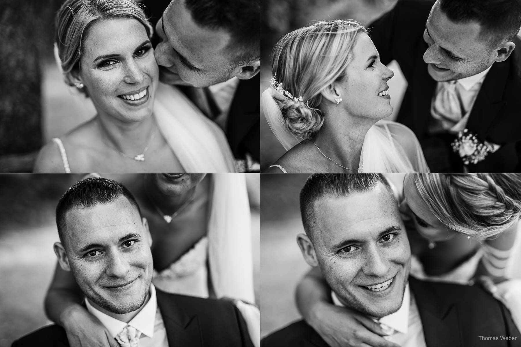Hochzeitsfotos des Brautpaares in Bad Zwischenahn, Oldenburg und Rastede, Hochzeitsfotograf Thomas Weber