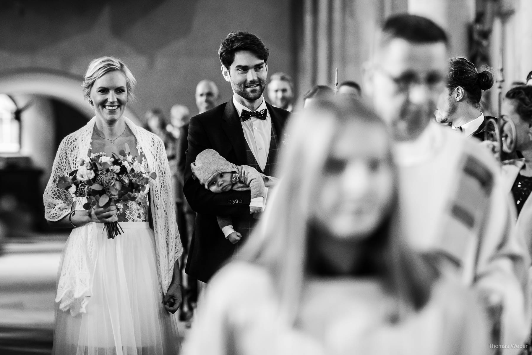 Kirchliche Trauung im Münsterland mit Taufe, Hochzeitsfotograf Thomas Weber