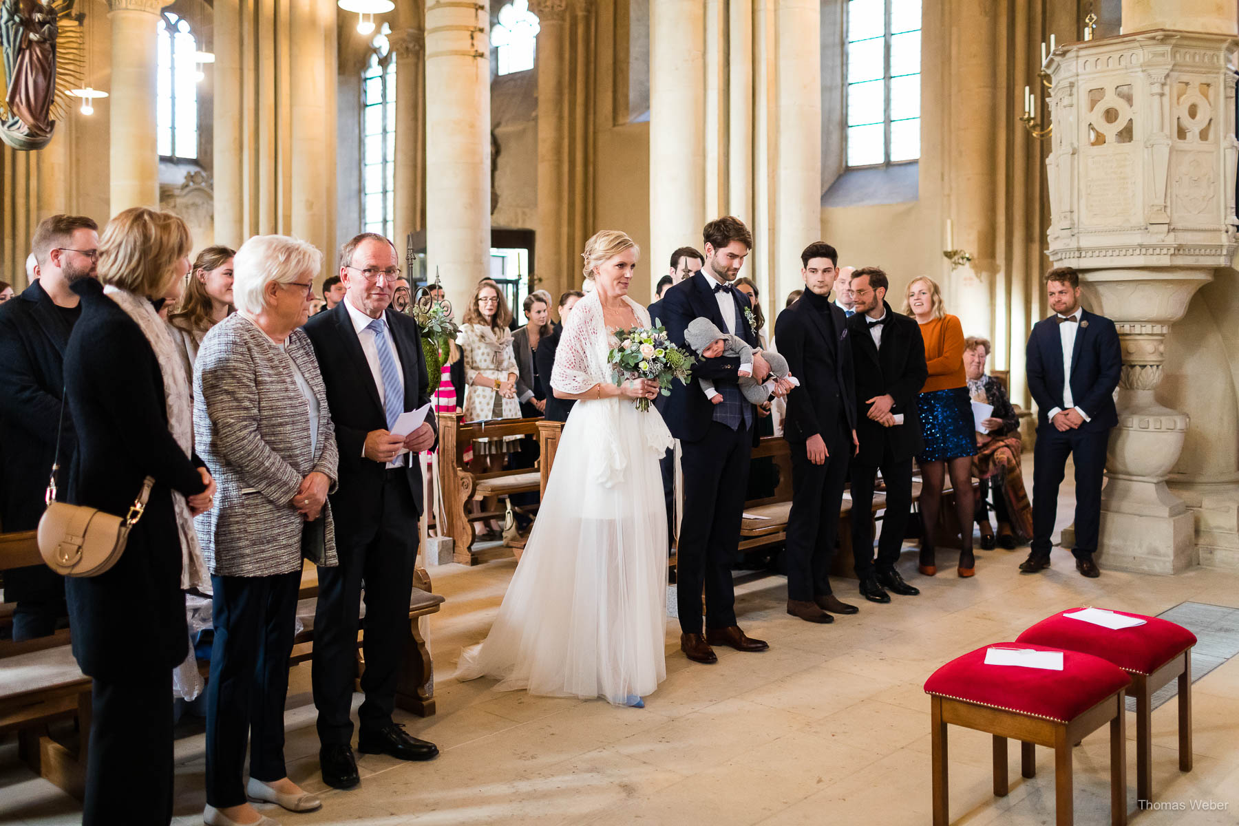 Kirchliche Trauung im Münsterland mit Taufe, Hochzeitsfotograf Thomas Weber