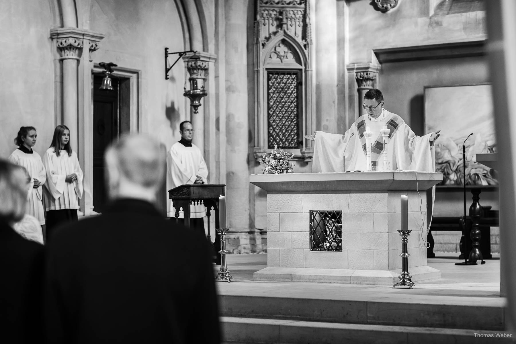 Kirchliche Trauung im Münsterland mit Taufe, Hochzeitsfotograf Thomas Weber