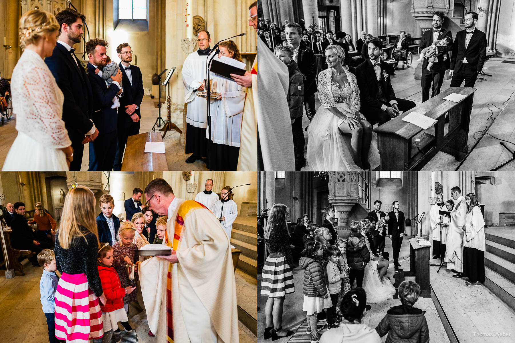 Kirchliche Trauung im Münsterland mit Taufe, Hochzeitsfotograf Thomas Weber