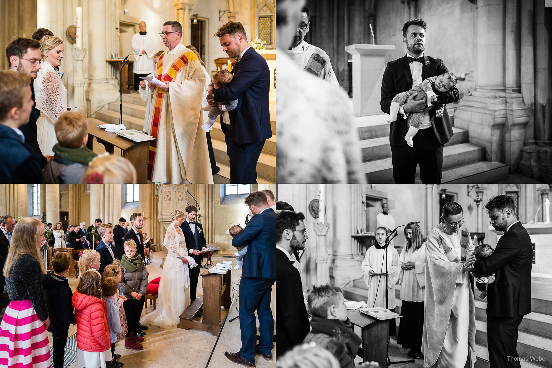 Kirchliche Trauung im Münsterland mit Taufe, Hochzeitsfotograf Thomas Weber
