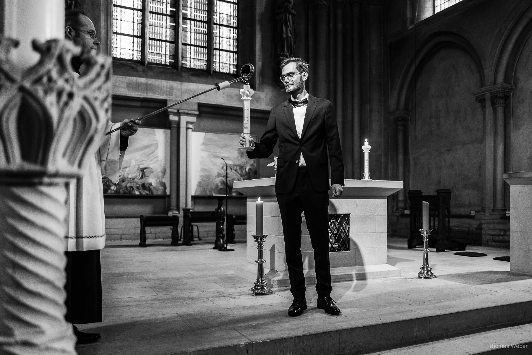 Kirchliche Trauung im Münsterland mit Taufe, Hochzeitsfotograf Thomas Weber