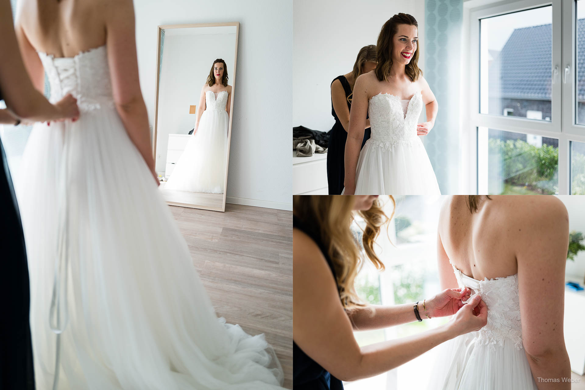 Ankleide der Braut am Hochzeitstag Ankleide der Braut am Hochzeitstag