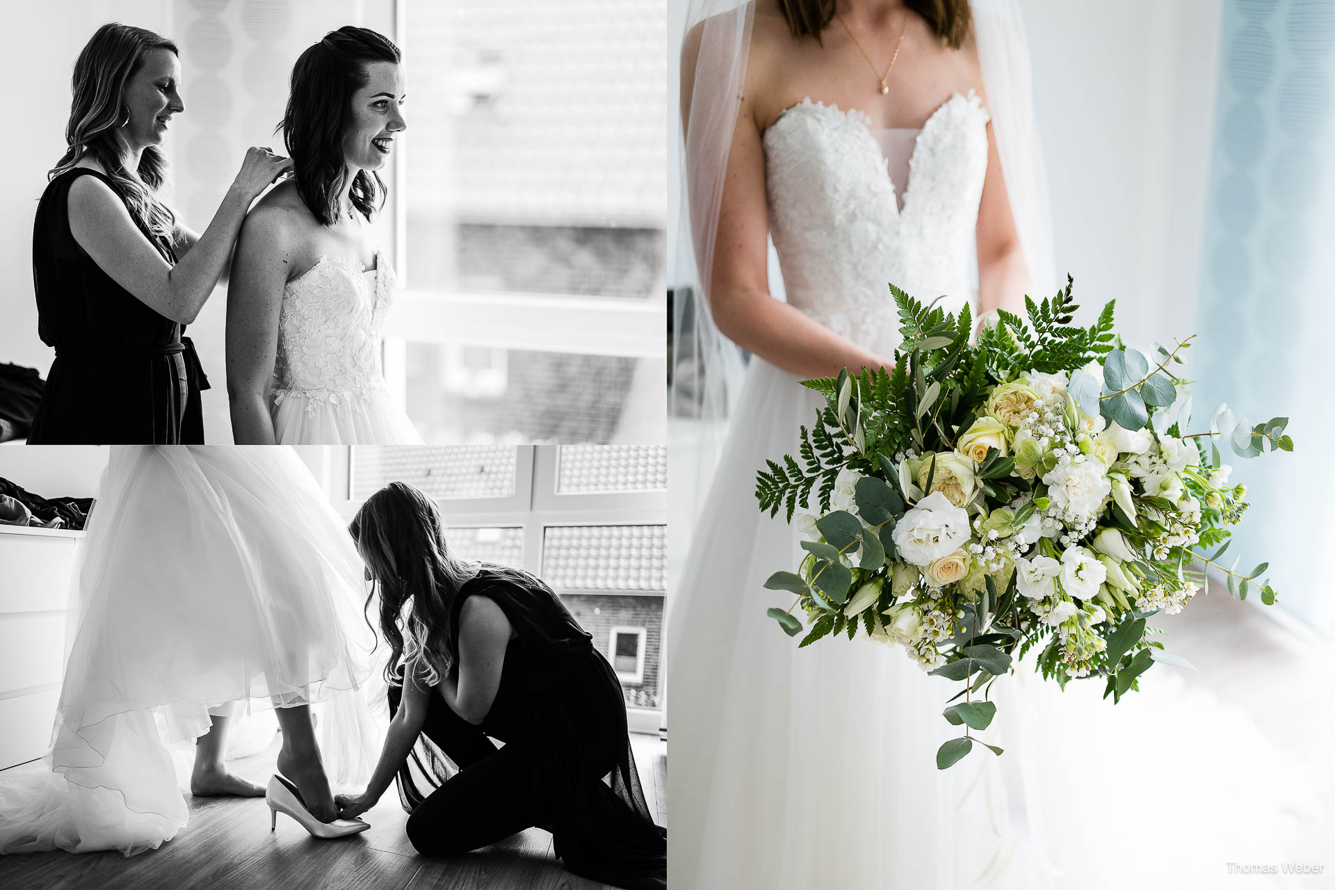 Ankleide der Braut am Hochzeitstag Ankleide der Braut am Hochzeitstag