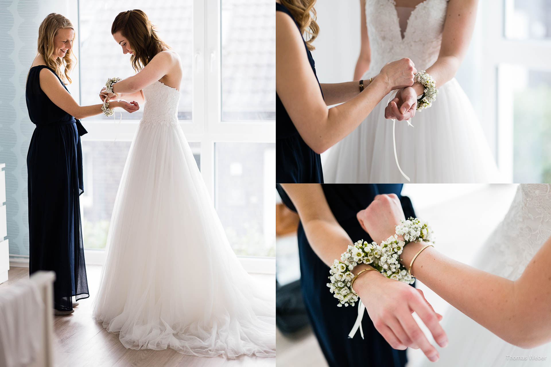 Ankleide der Braut am Hochzeitstag Ankleide der Braut am Hochzeitstag
